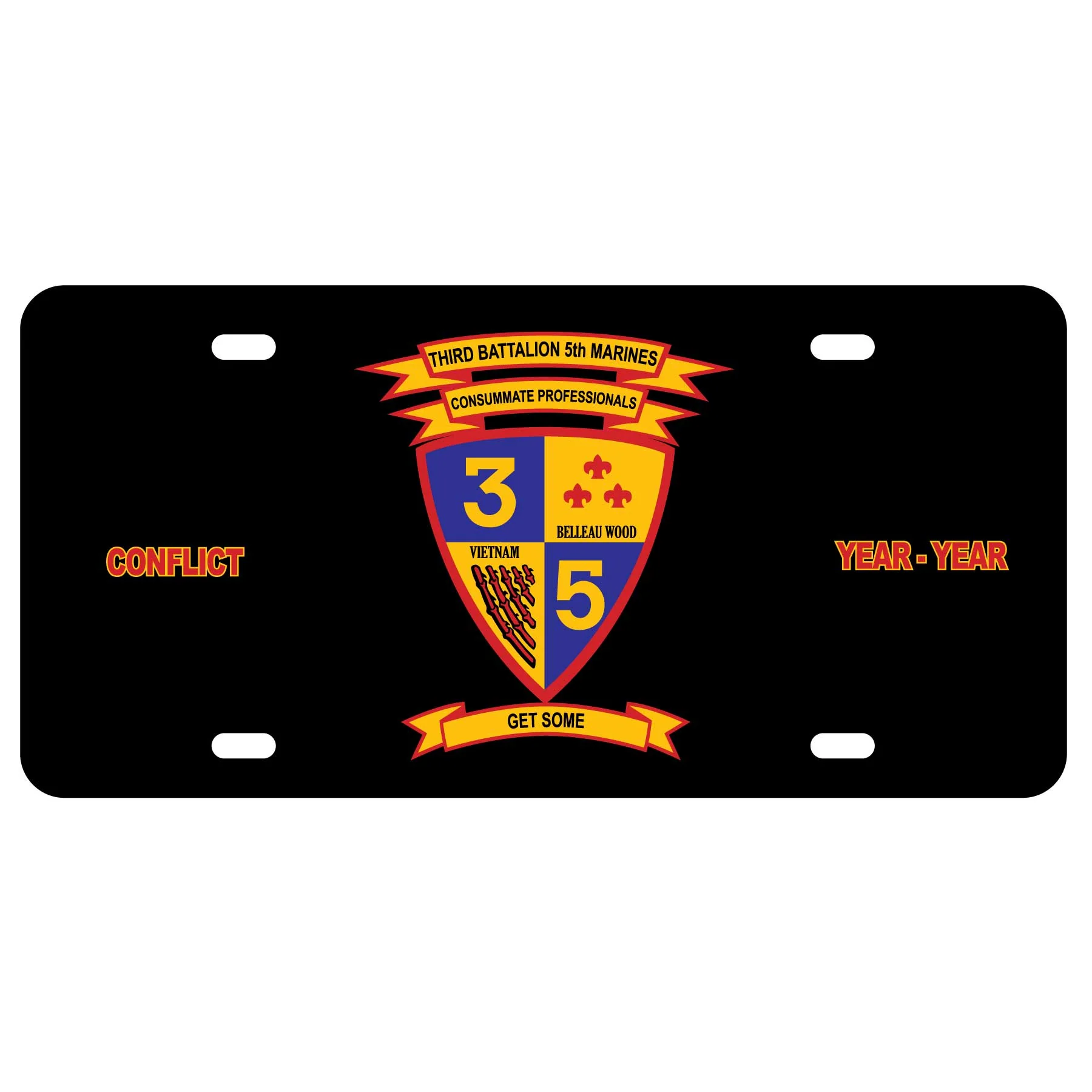 3rd Battalion 5th Marines License Plate - Image 2