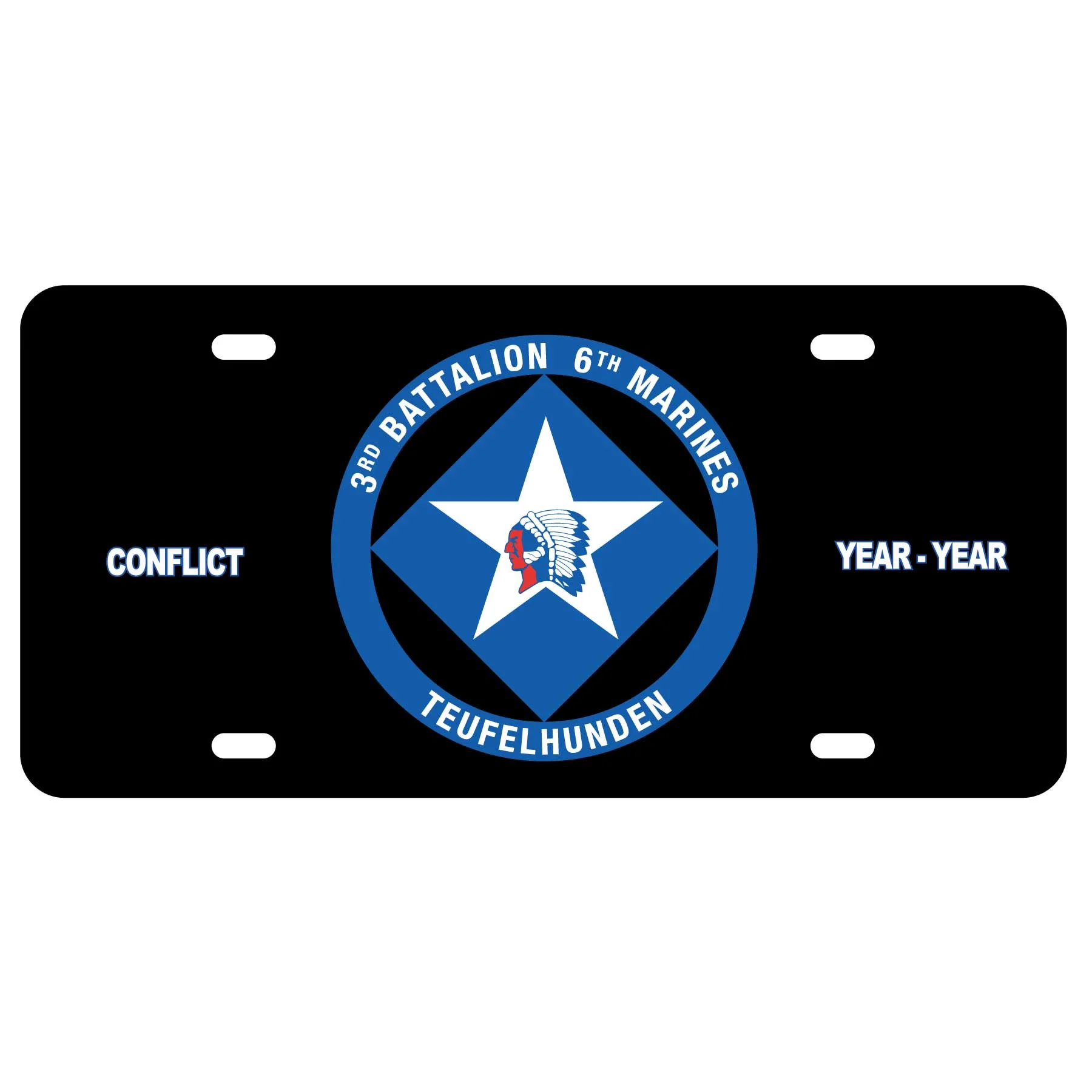 3rd Battalion 6th Marines License Plate - Image 2