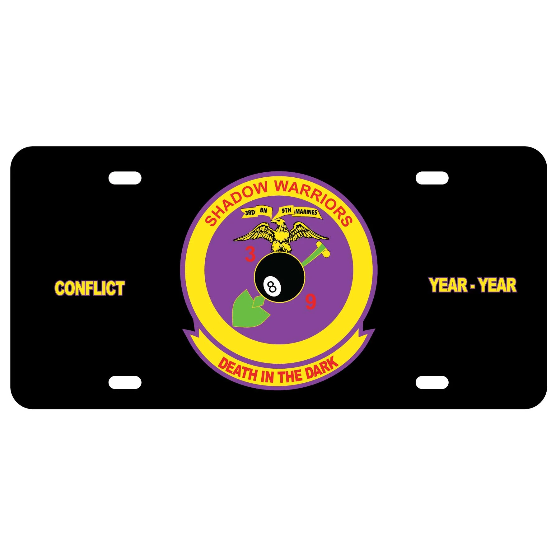 3rd Battalion 9th Marines License Plate - Image 2