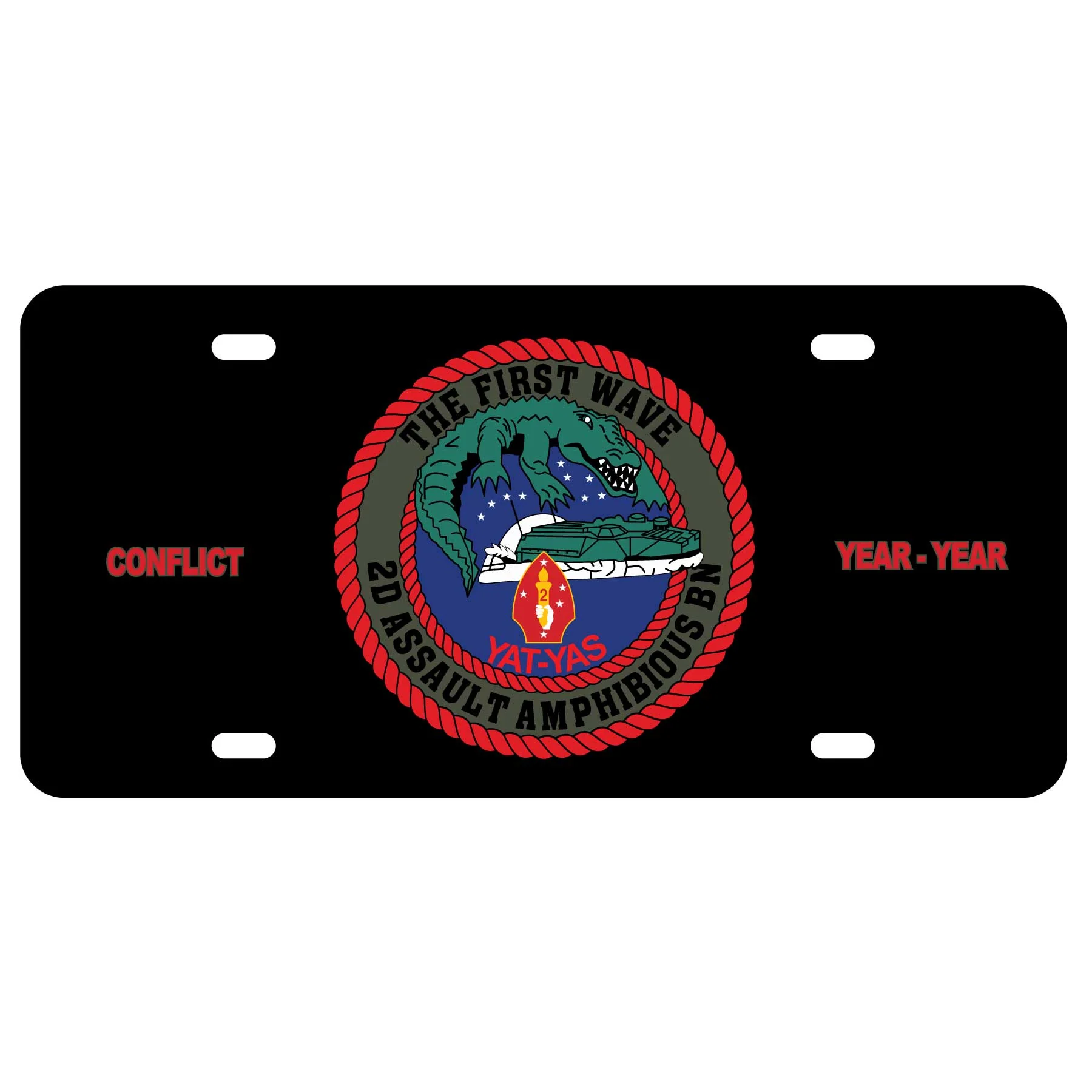 2nd Assualt Amphibious Battalion License Plate - Image 2