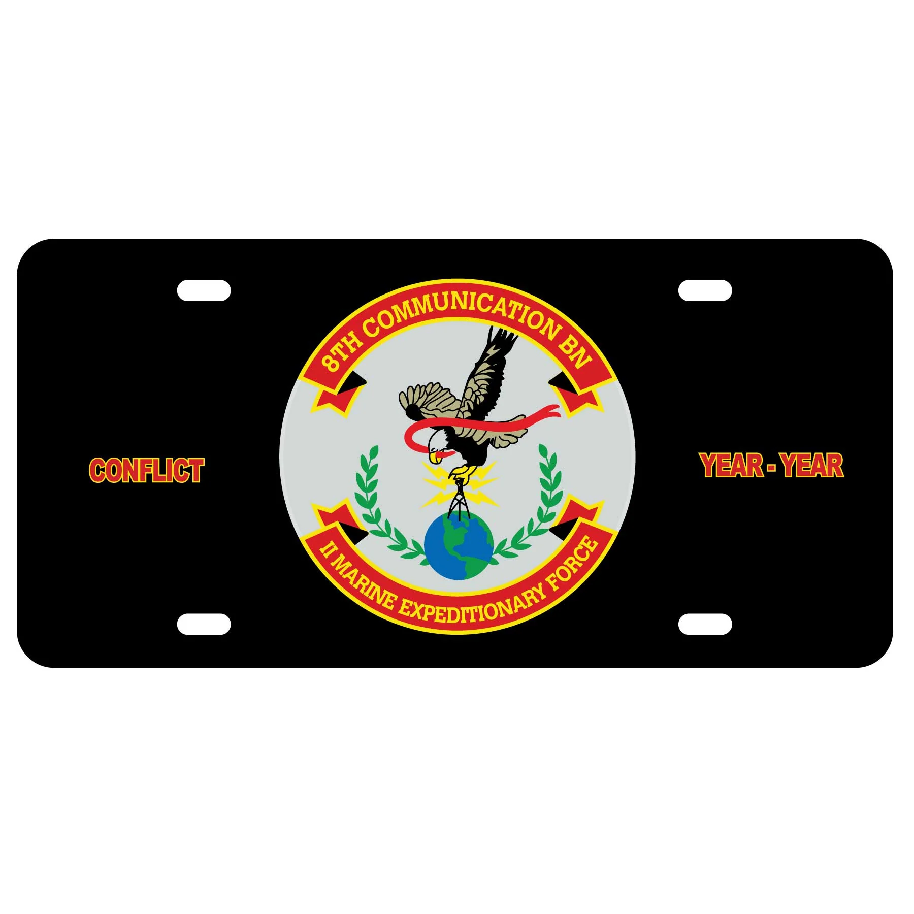 8th Communication Battalion License Plate - Image 2