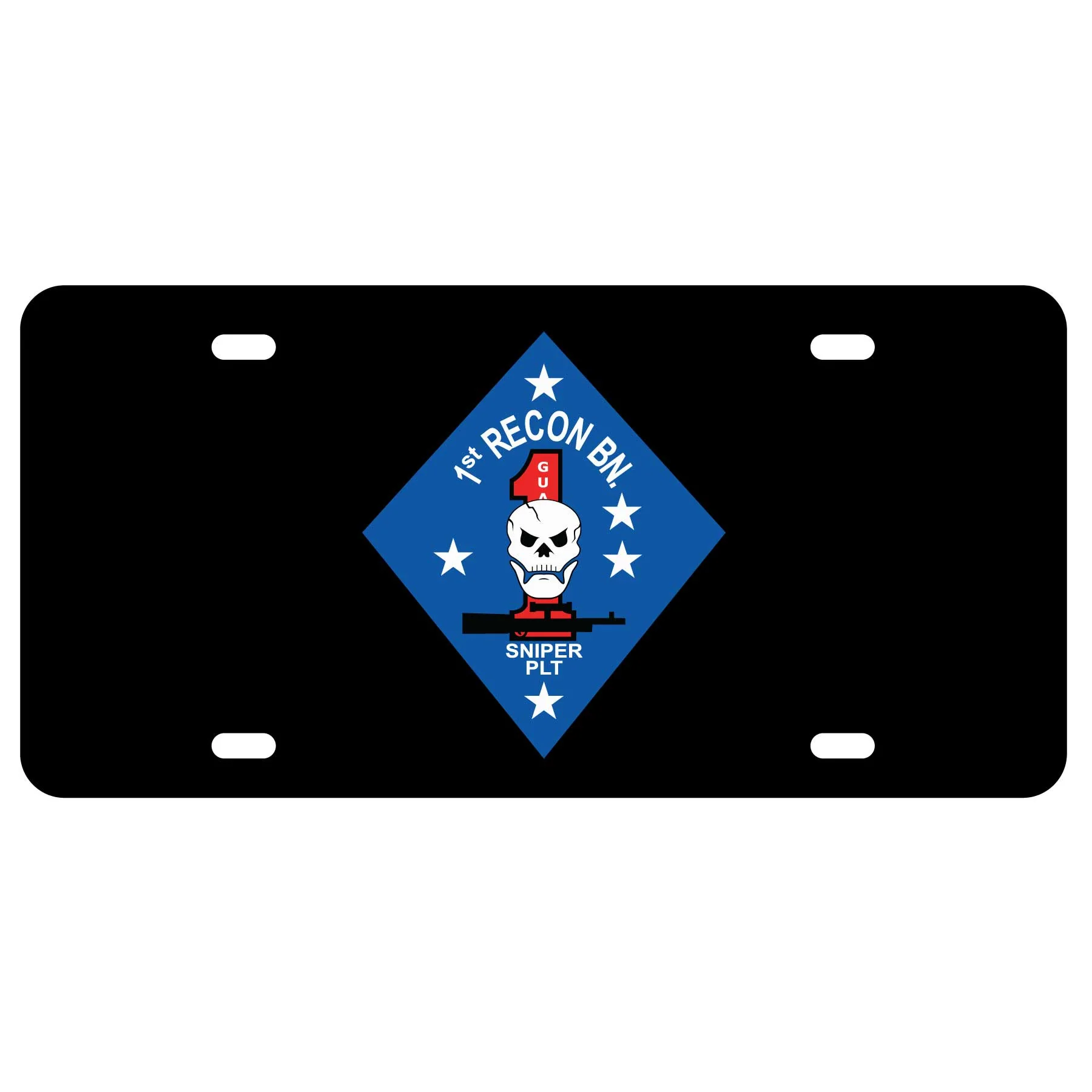 1st Recon Battalion Sniper Platoon License Plate