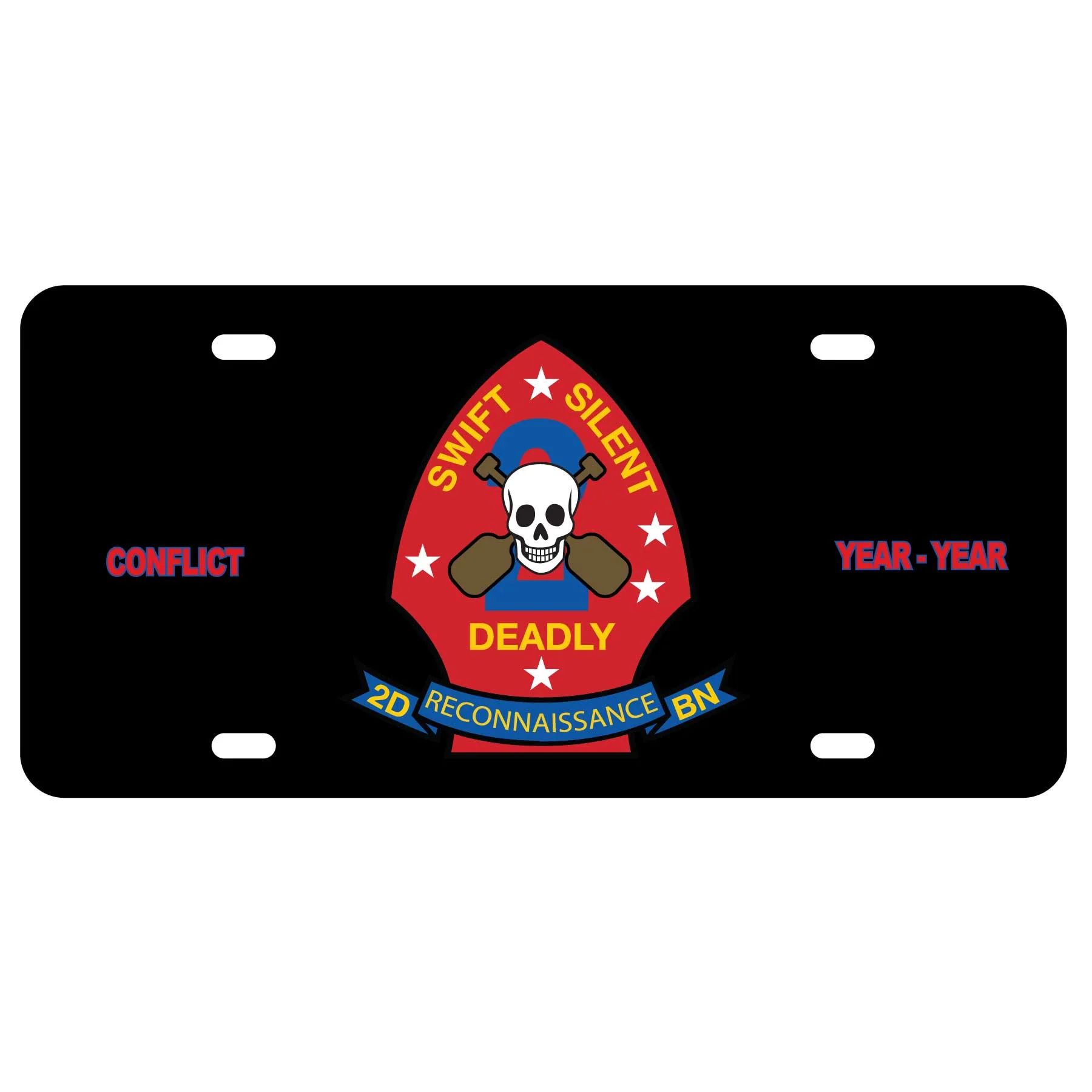 2nd Reconnaissance Battalion License Plate - Image 2