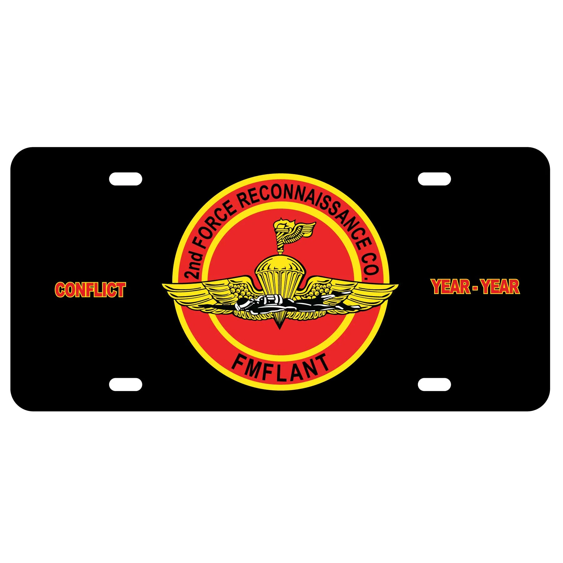2nd Force Reconnaissance Company License Plate - Image 2