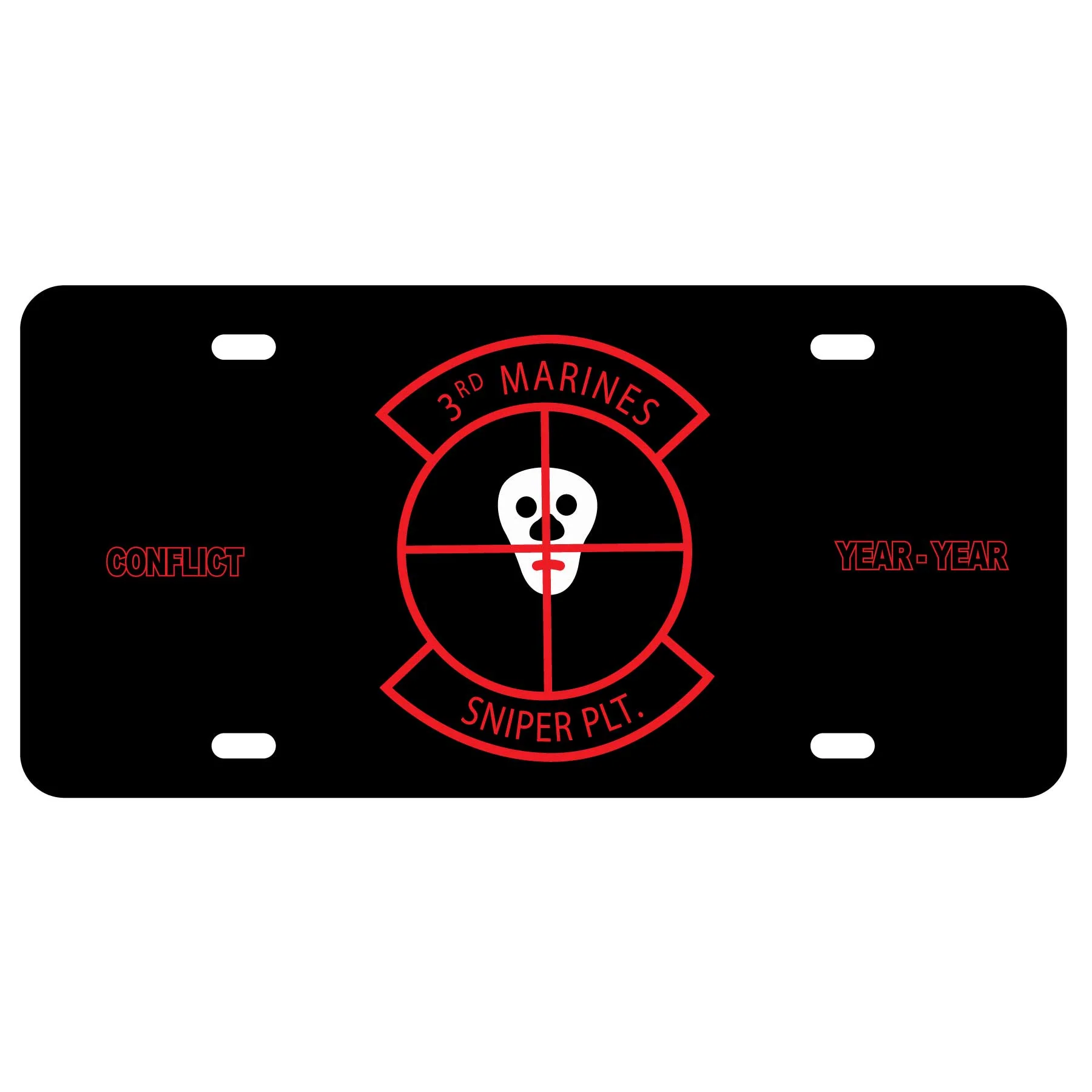 3rd Marines Sniper Platoon License Plate - Image 2