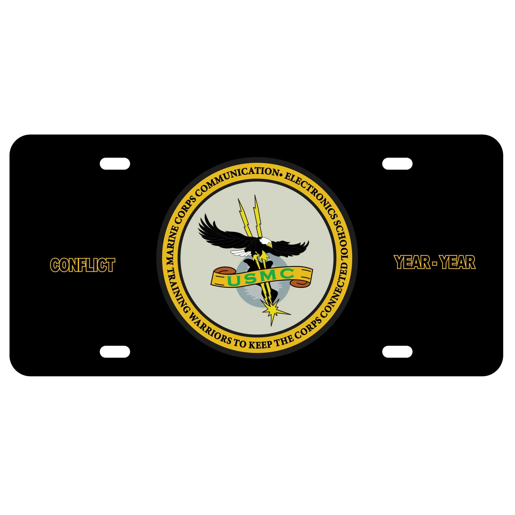 MCCES (Marine Corps Communications Electronics School) License Plate - Image 2