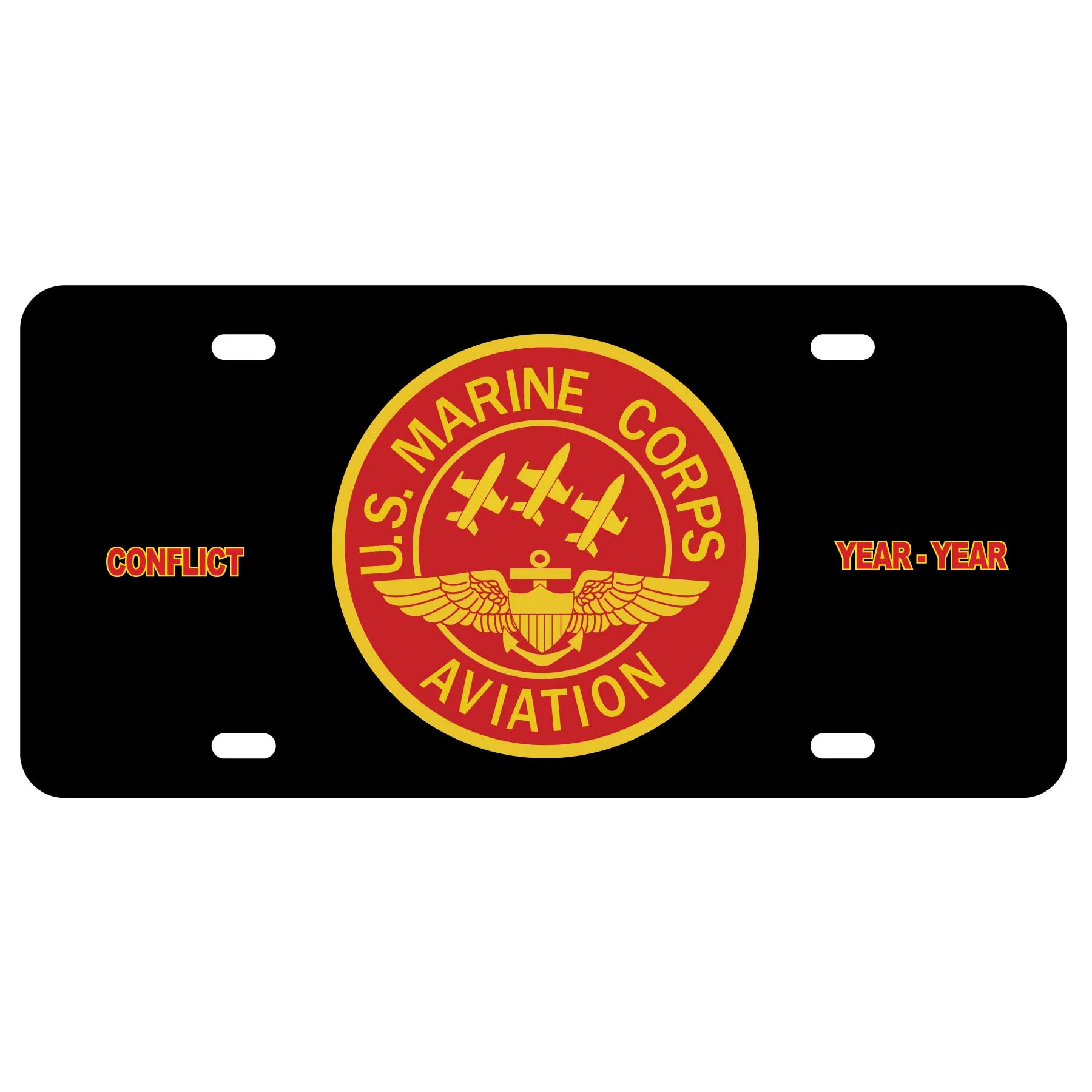 Red Marine Corps Aviation License Plate - Image 2