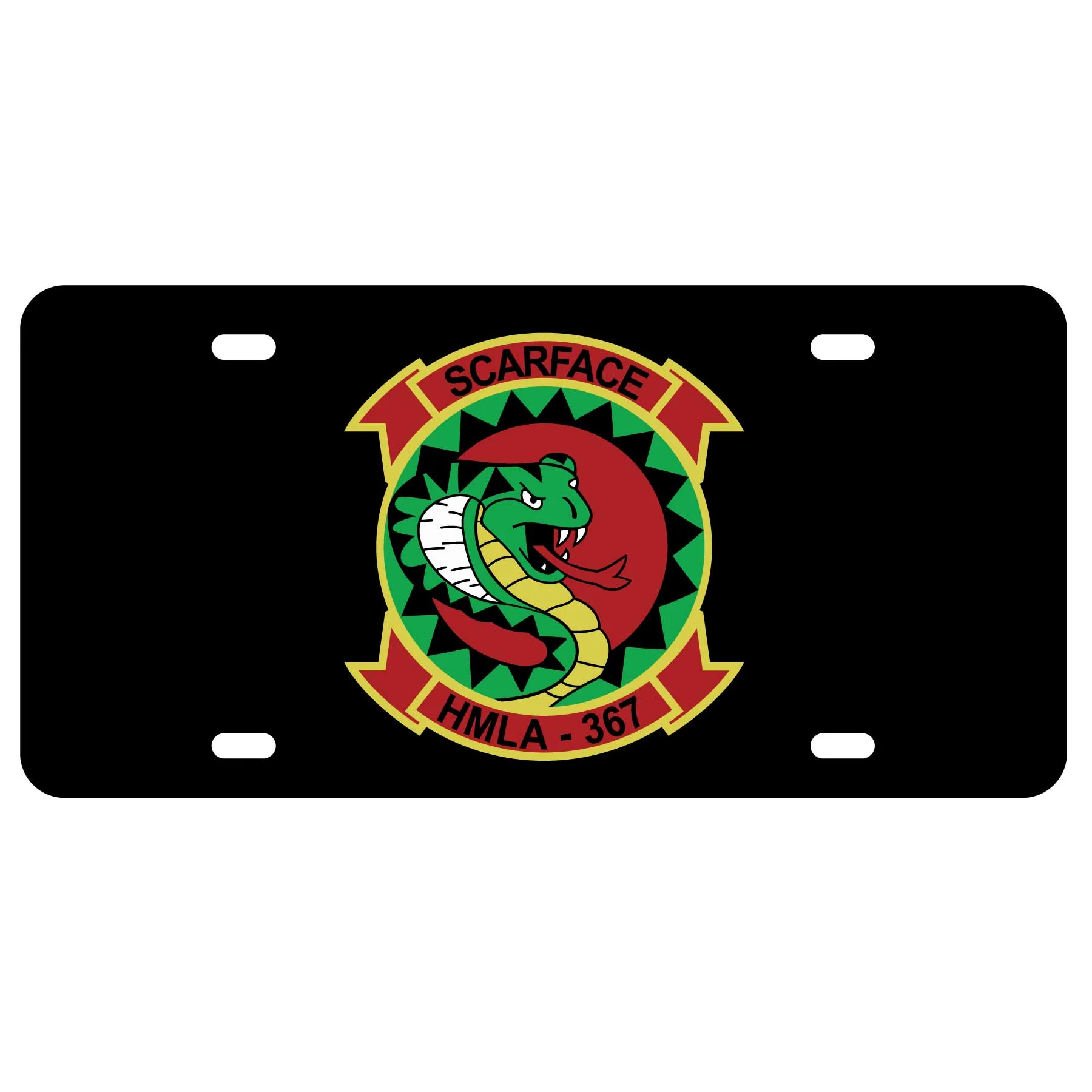 HMLA-367 Scarface License Plate