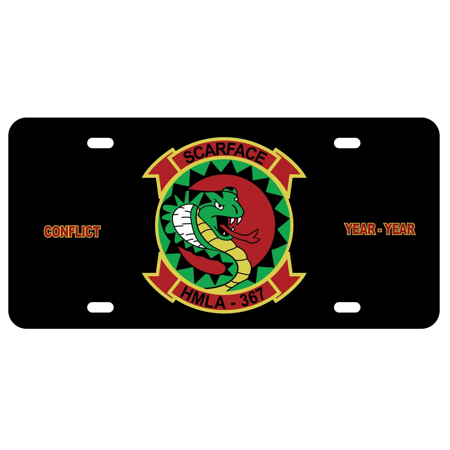 HMLA-367 Scarface License Plate - Image 2