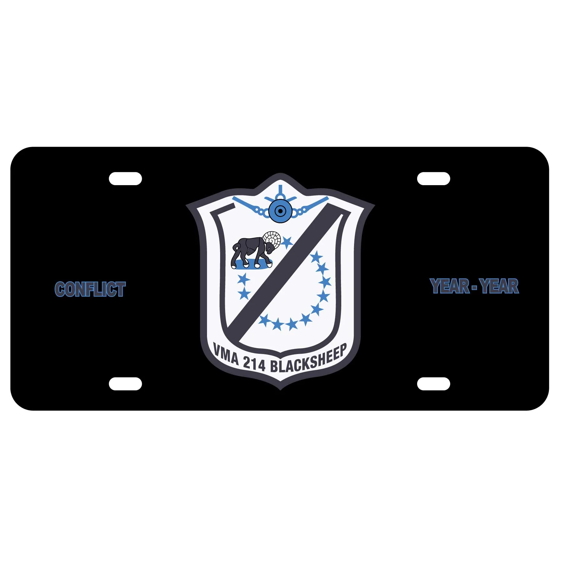 VMA-214 Blacksheep License Plate - Image 2