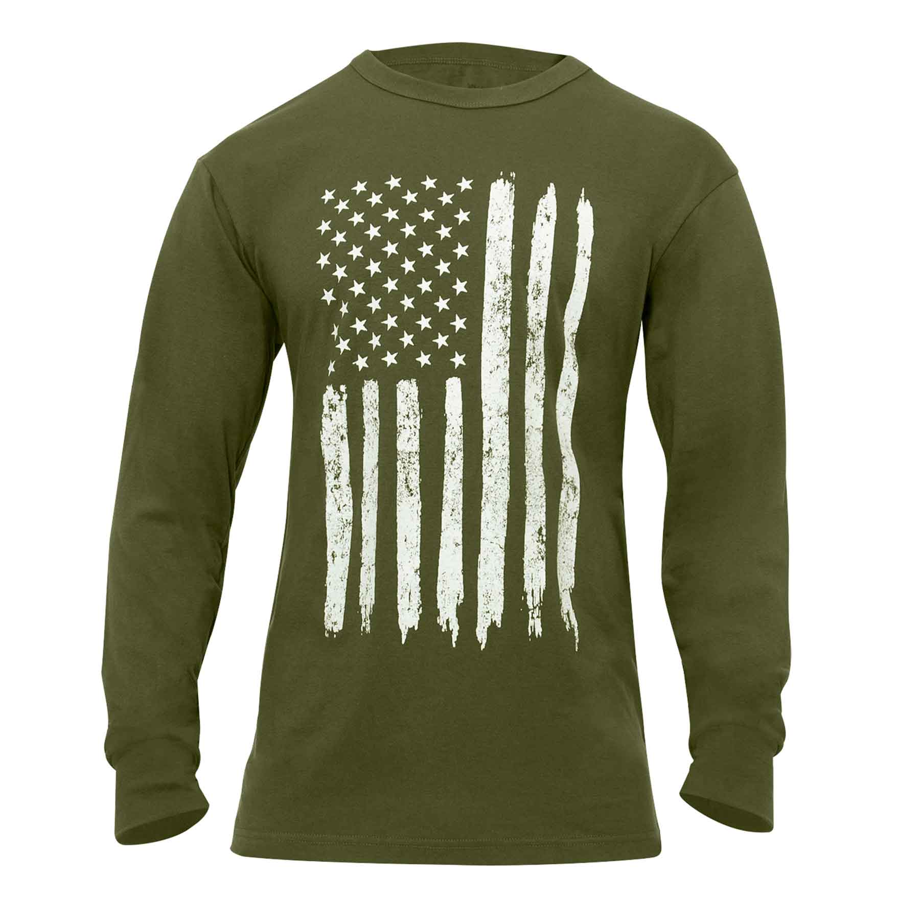 Distressed Flag Long Sleeve T-shirt