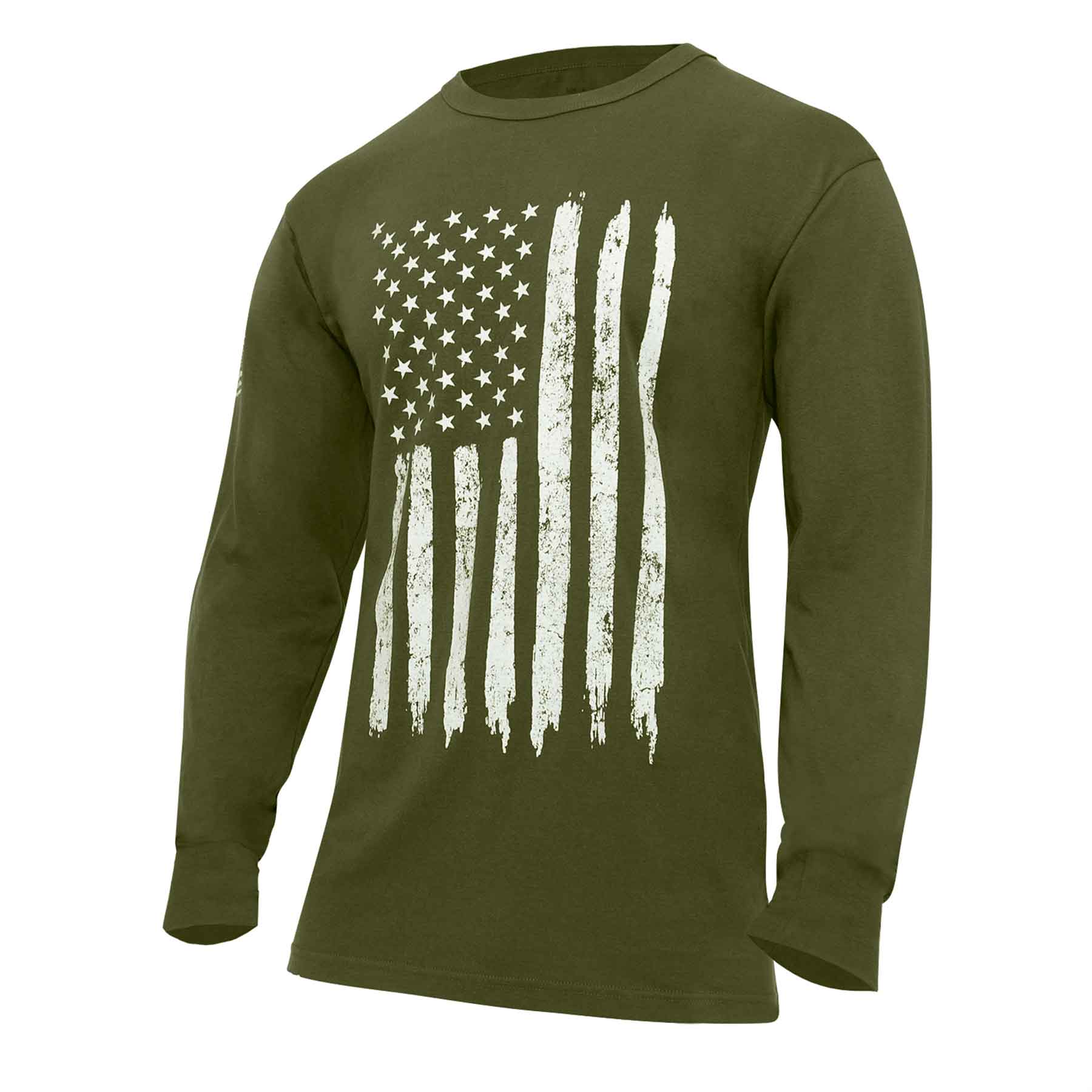 Distressed Flag Long Sleeve T-shirt - Image 4