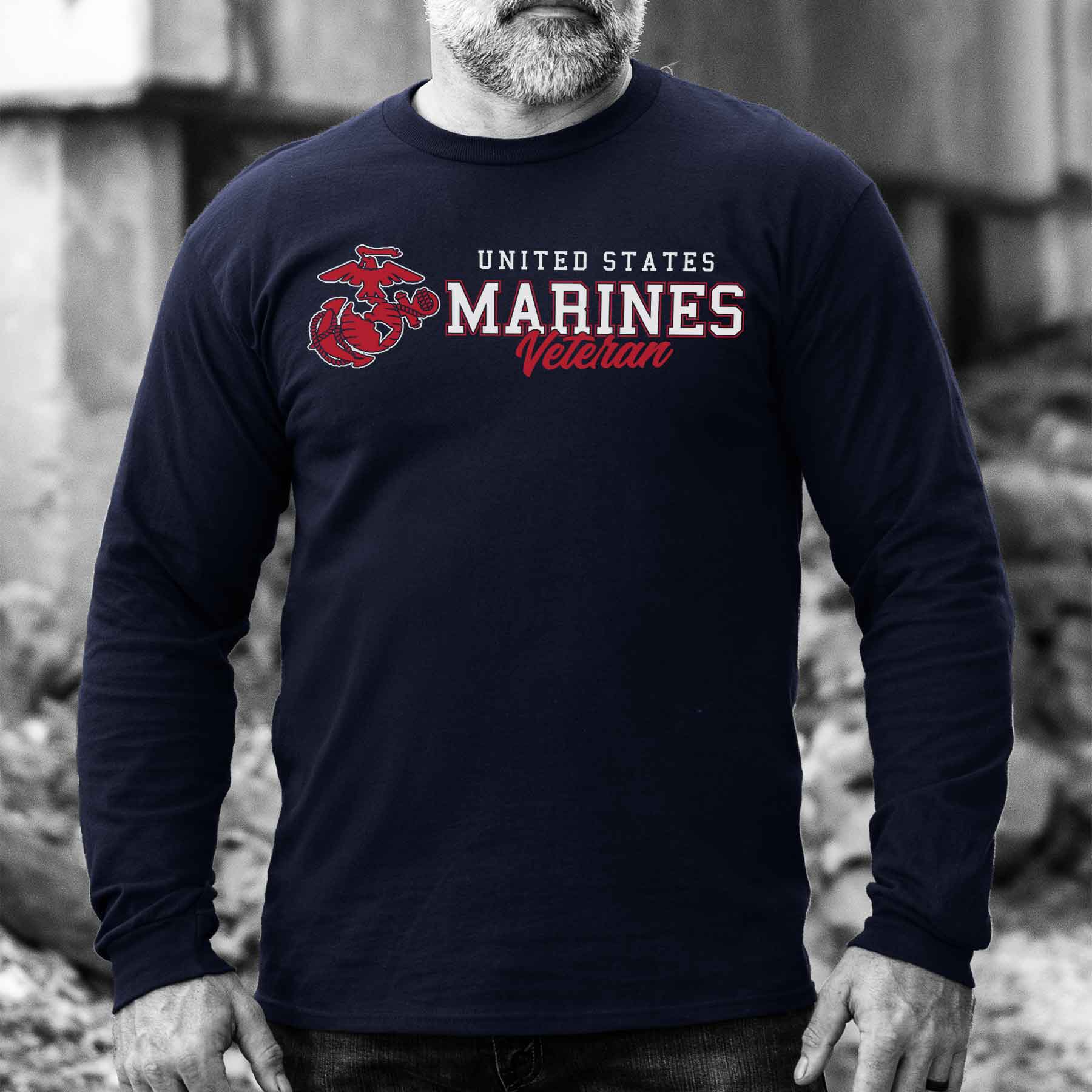 USMC Veteran Script Long Sleeve - Image 8