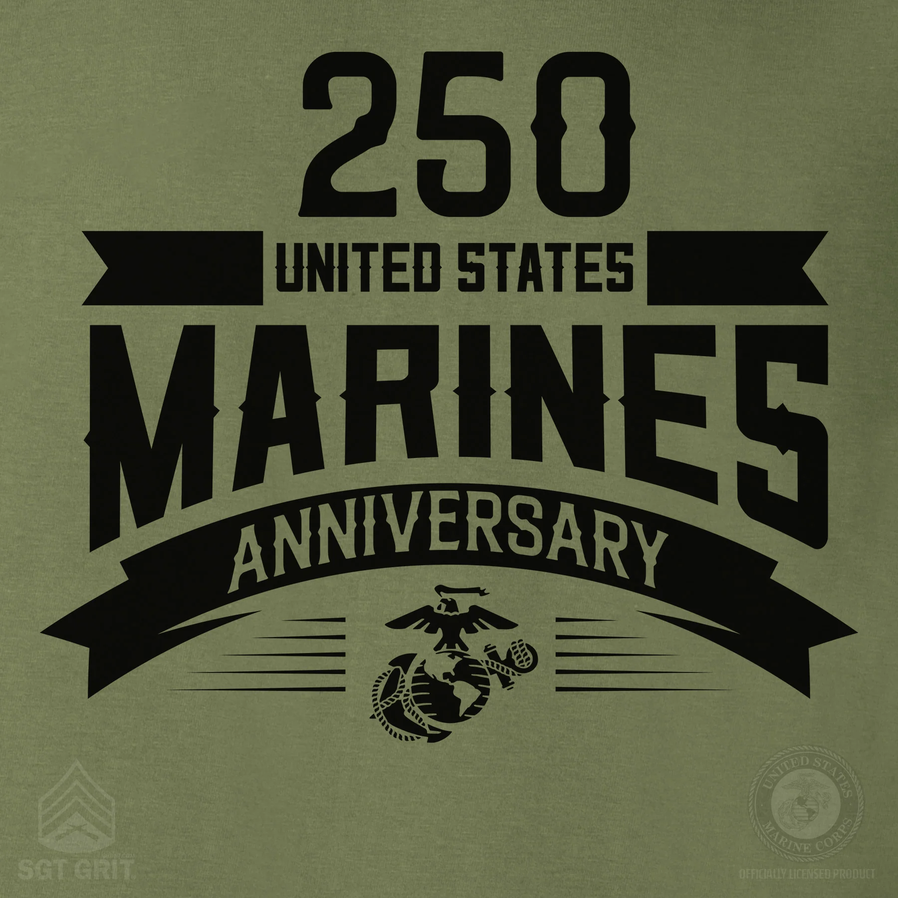 USMC 250th Anniversary Ribbon Long Sleeve Shirt - Image 3
