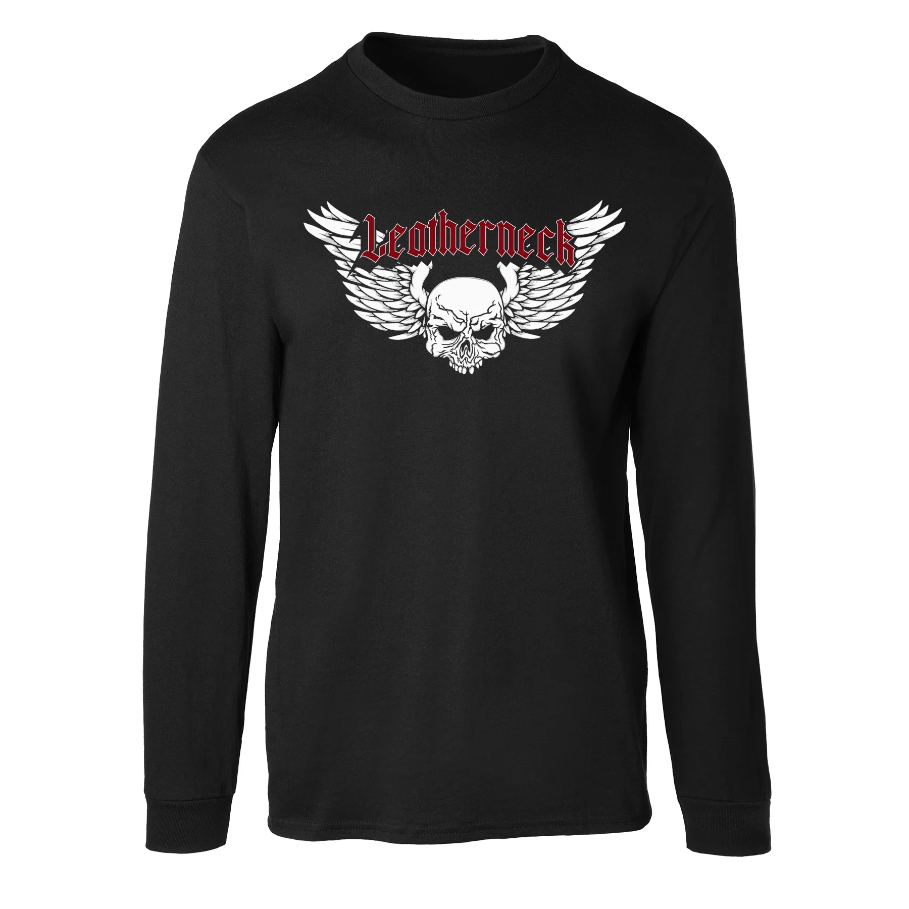 Leatherneck Skull Long Sleeve Shirt - Black