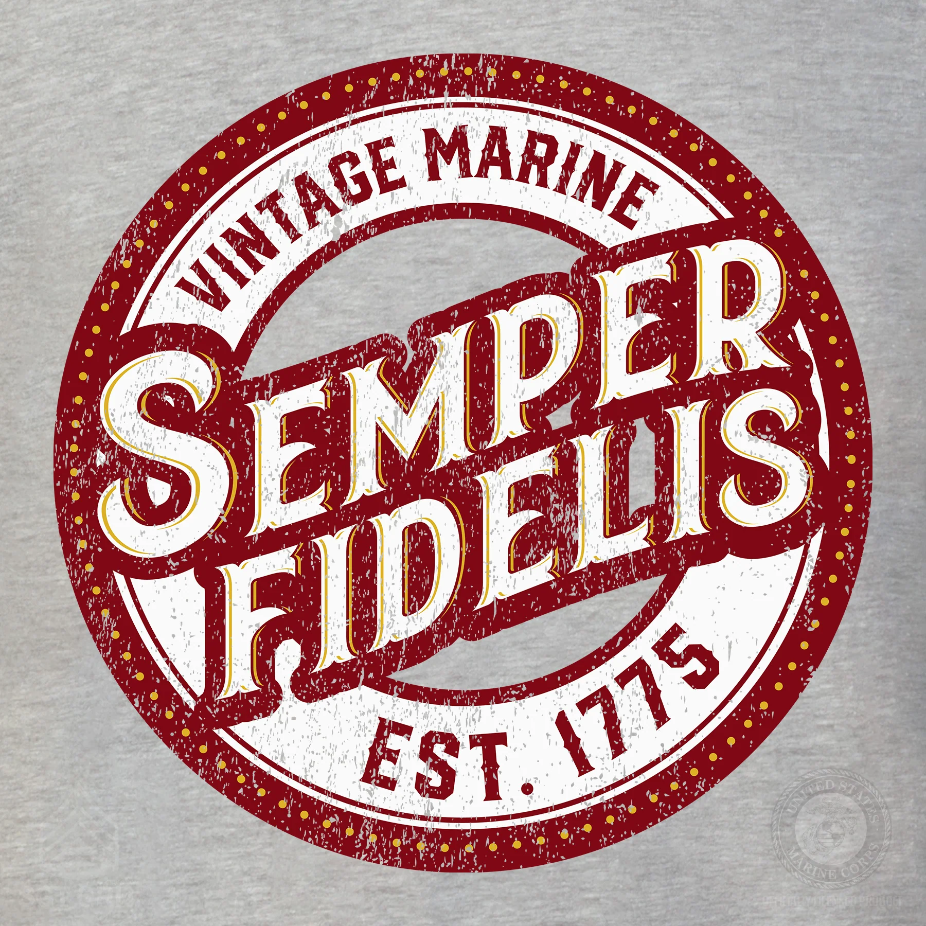 Semper Fidelis Vintage Marine Long Sleeve Shirt - Image 3