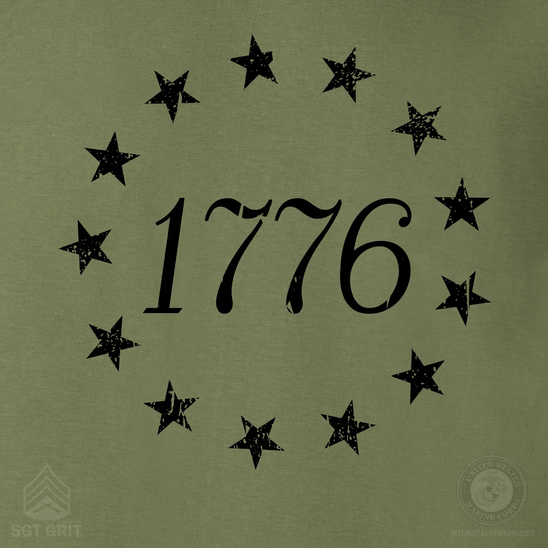 1776 Betsy Ross Flag Long Sleeve T-Shirt - Image 13