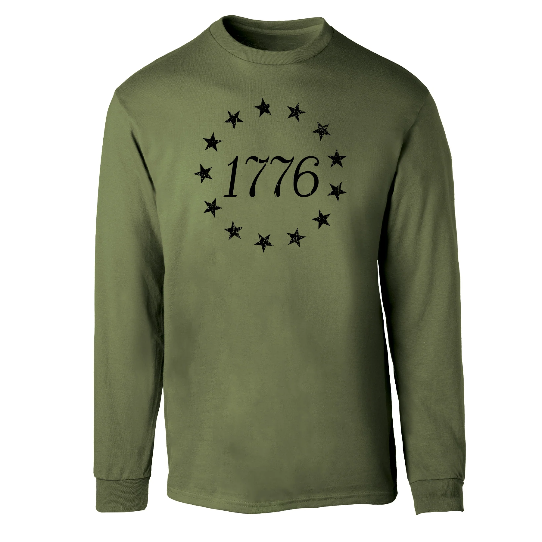 1776 Betsy Ross Flag Long Sleeve T-Shirt - Image 5