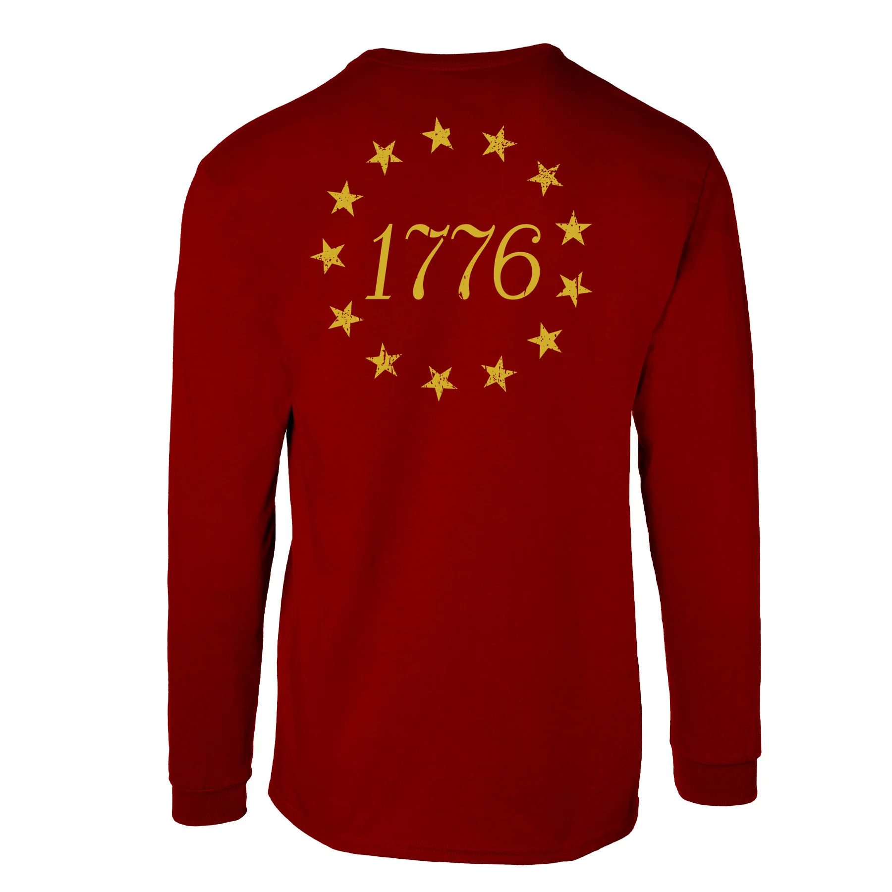 1776 Betsy Ross Flag Long Sleeve T-Shirt - Back Design - Image 22