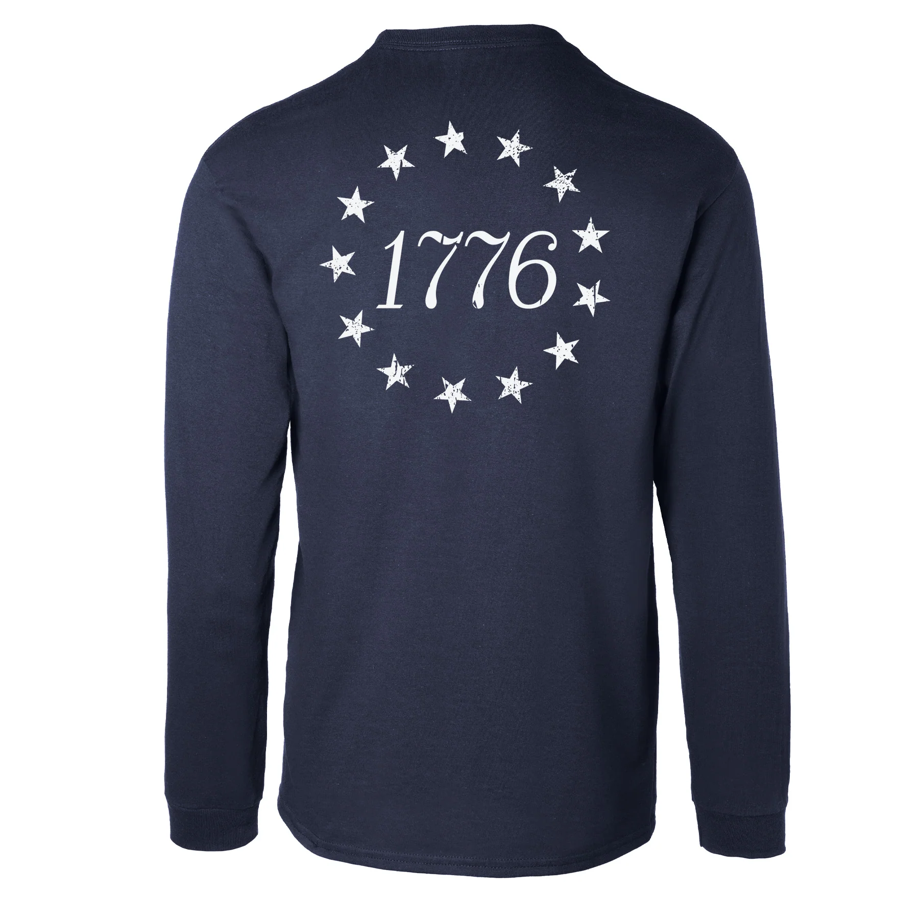 1776 Betsy Ross Flag Long Sleeve T-Shirt - Back Design - Image 25