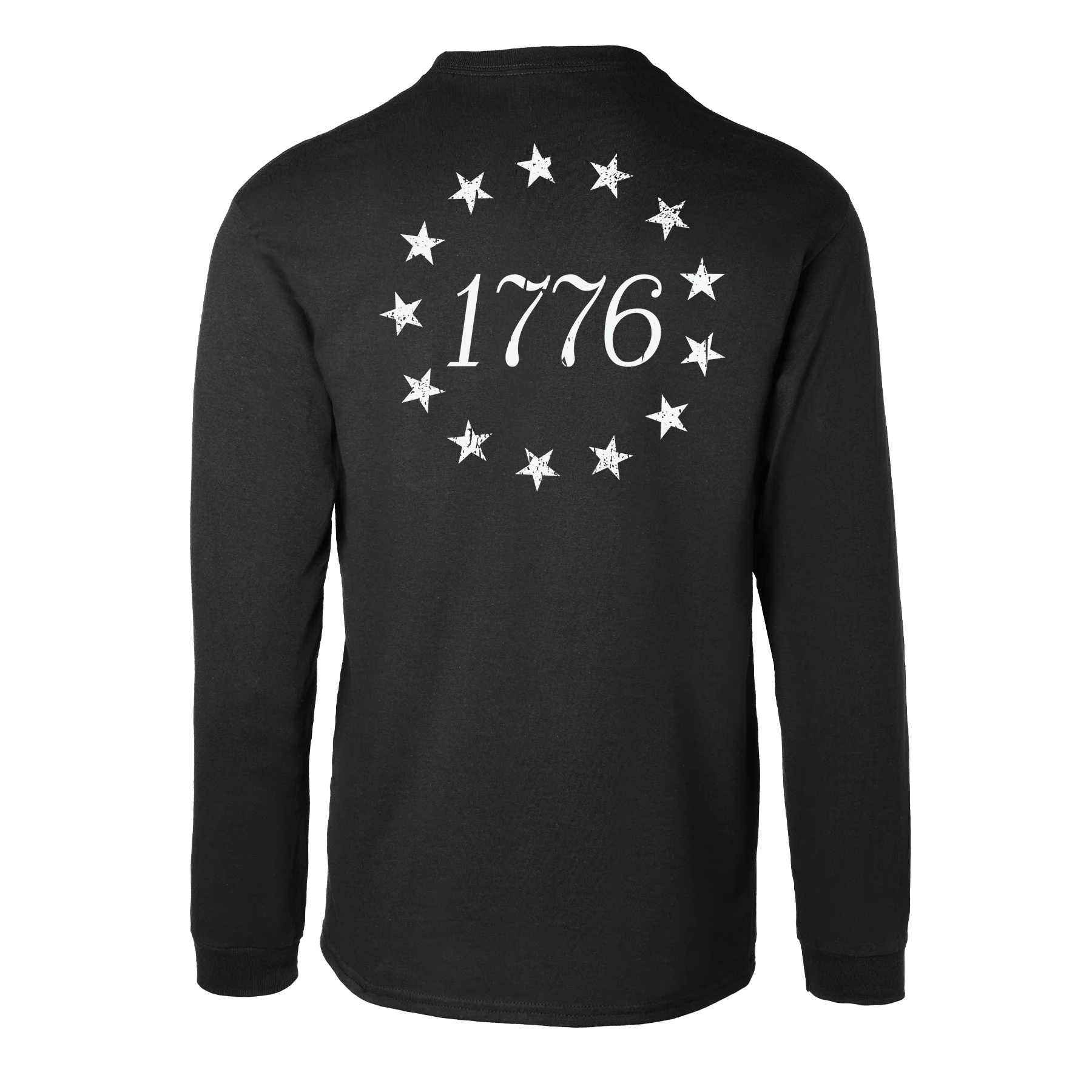 1776 Betsy Ross Flag Long Sleeve T-Shirt - Back Design - Image 26