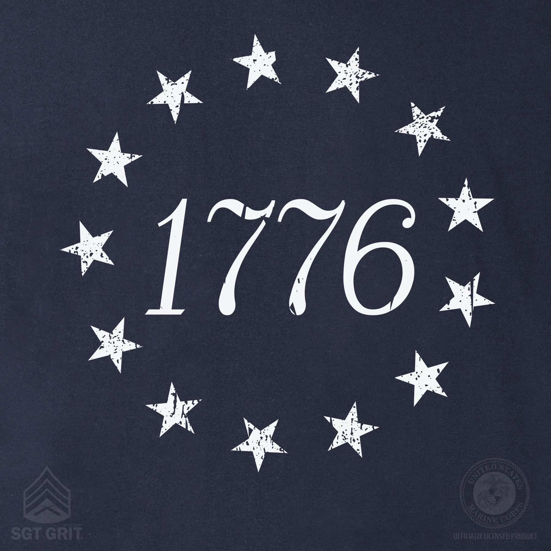 1776 Betsy Ross Flag Long Sleeve T-Shirt - Back Design - Image 28
