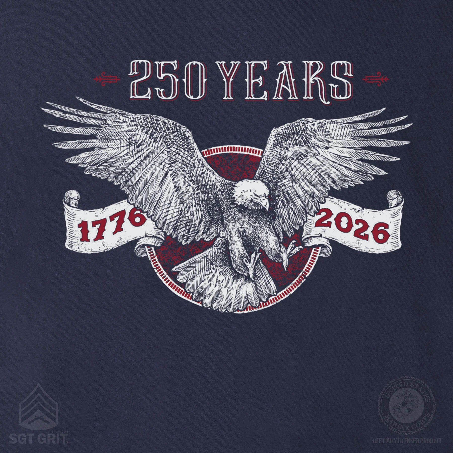 250 Years of Liberty & Freedom Long Sleeve T-Shirt - Back Design - Image 8