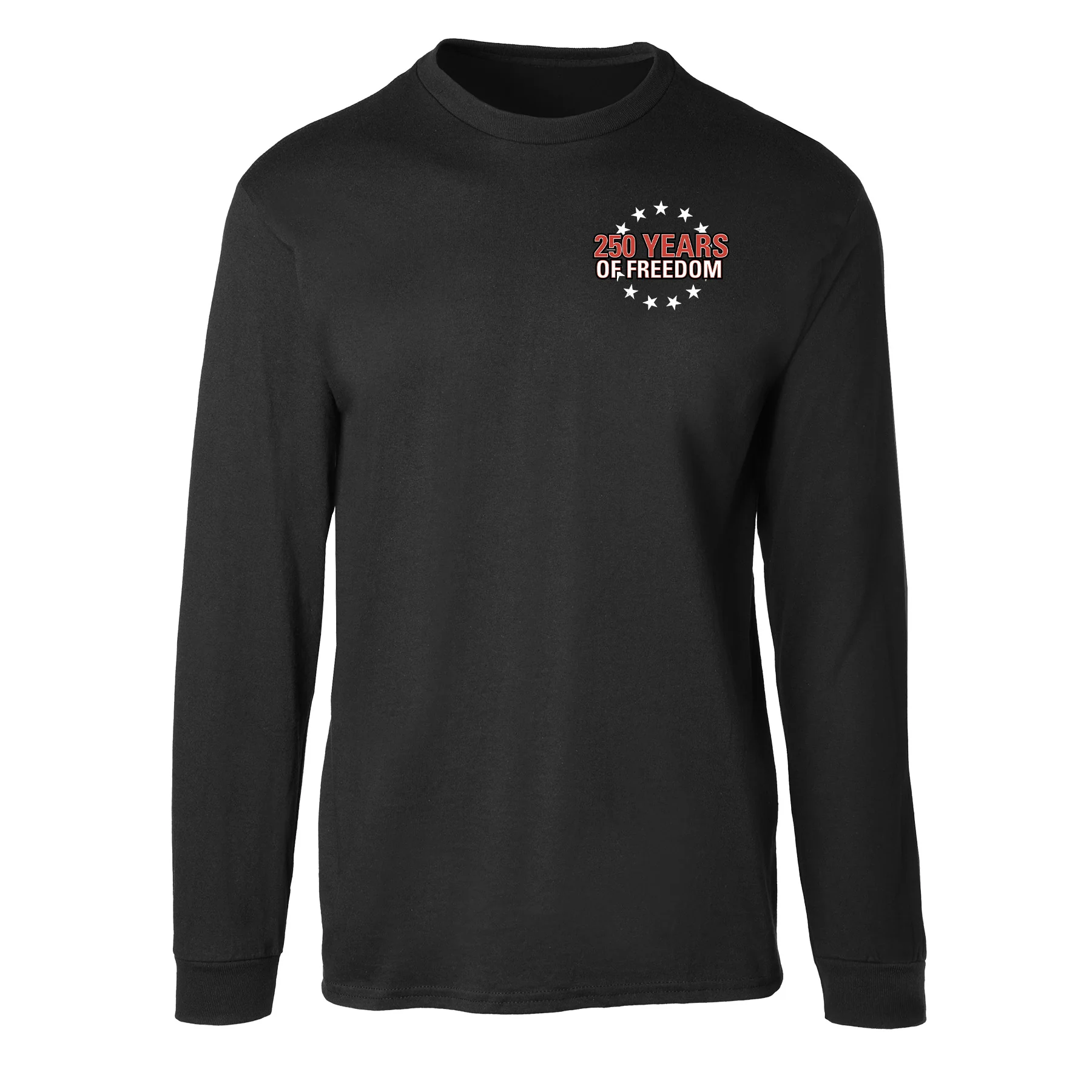 Cheers to 250 Years of Freedom Long Sleeve T-Shirt - Back Design - Image 11