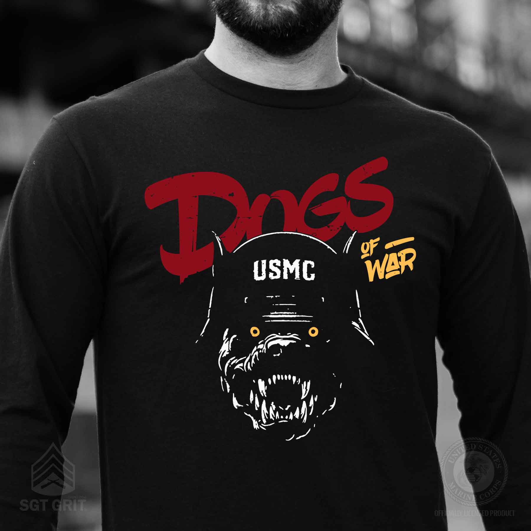 Dogs of War USMC Long Sleeve T-Shirt - Image 2