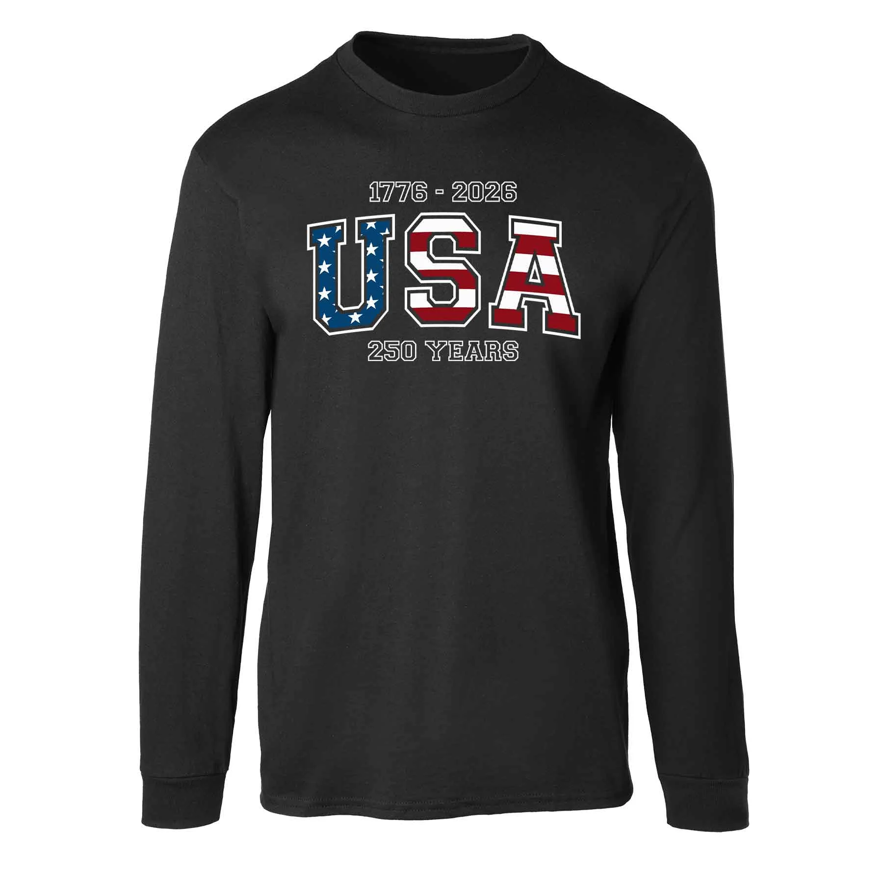 USA 250 Years Flag Long Sleeve T-Shirt