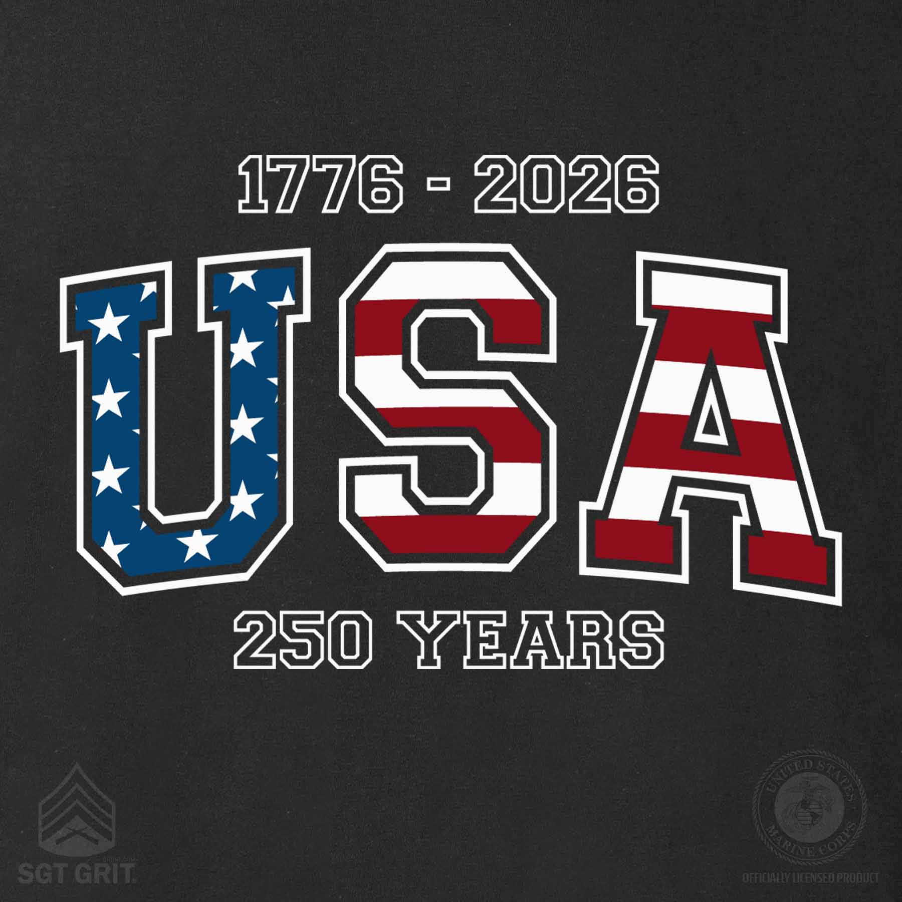 USA 250 Years Flag Long Sleeve T-Shirt - Image 3