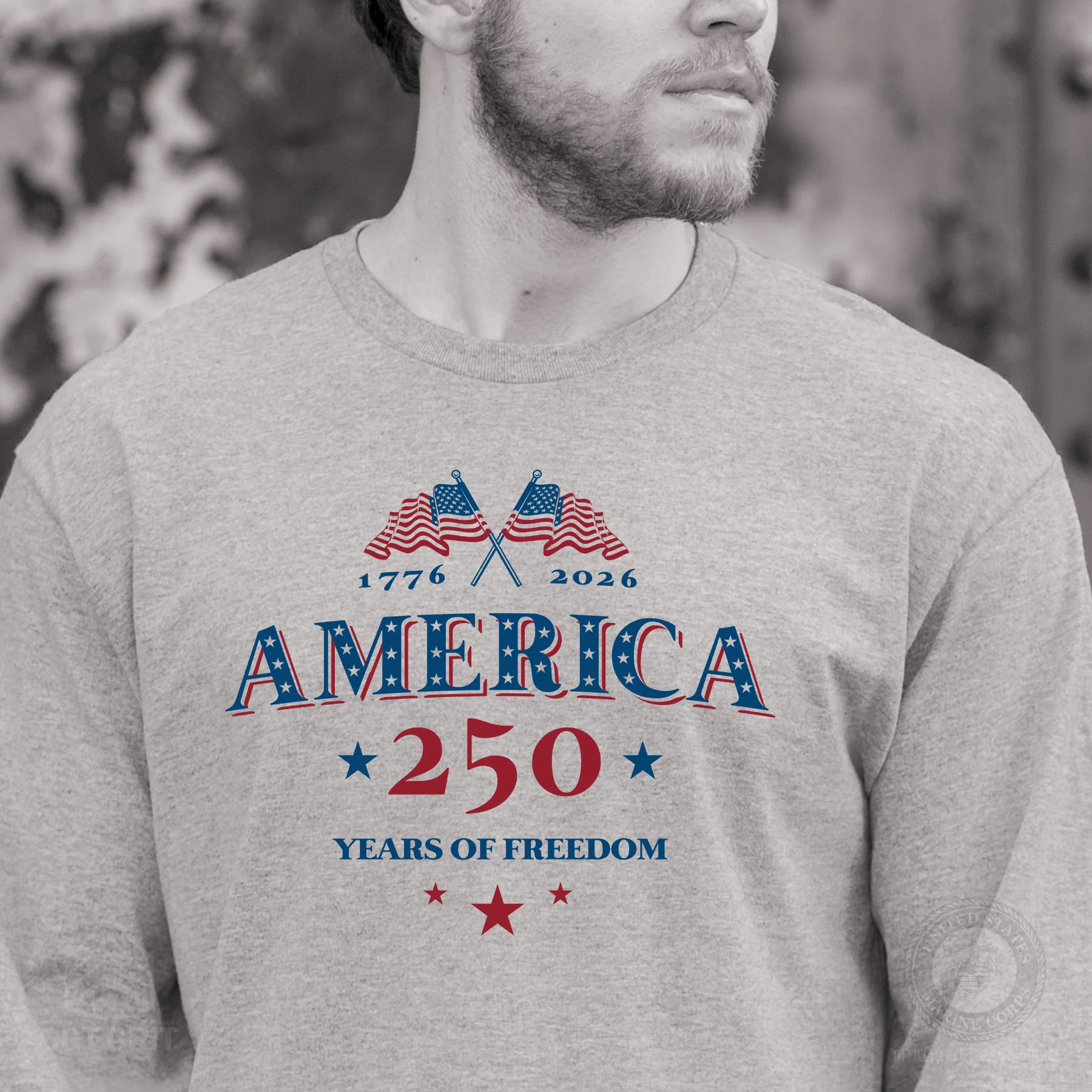 America 250 Years of Freedom Long Sleeve T-Shirt - Image 4