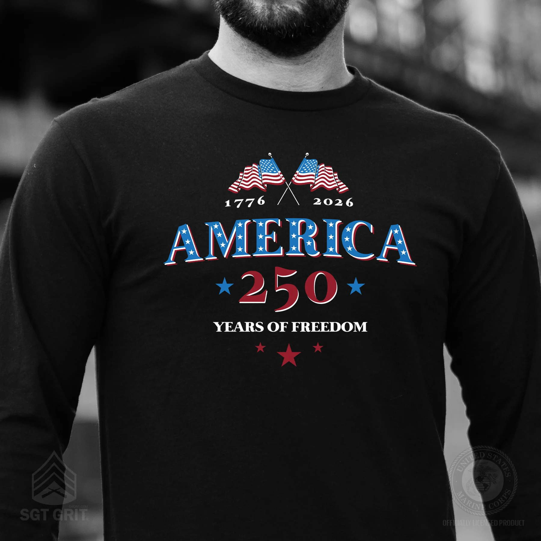 America 250 Years of Freedom Long Sleeve T-Shirt - Image 5