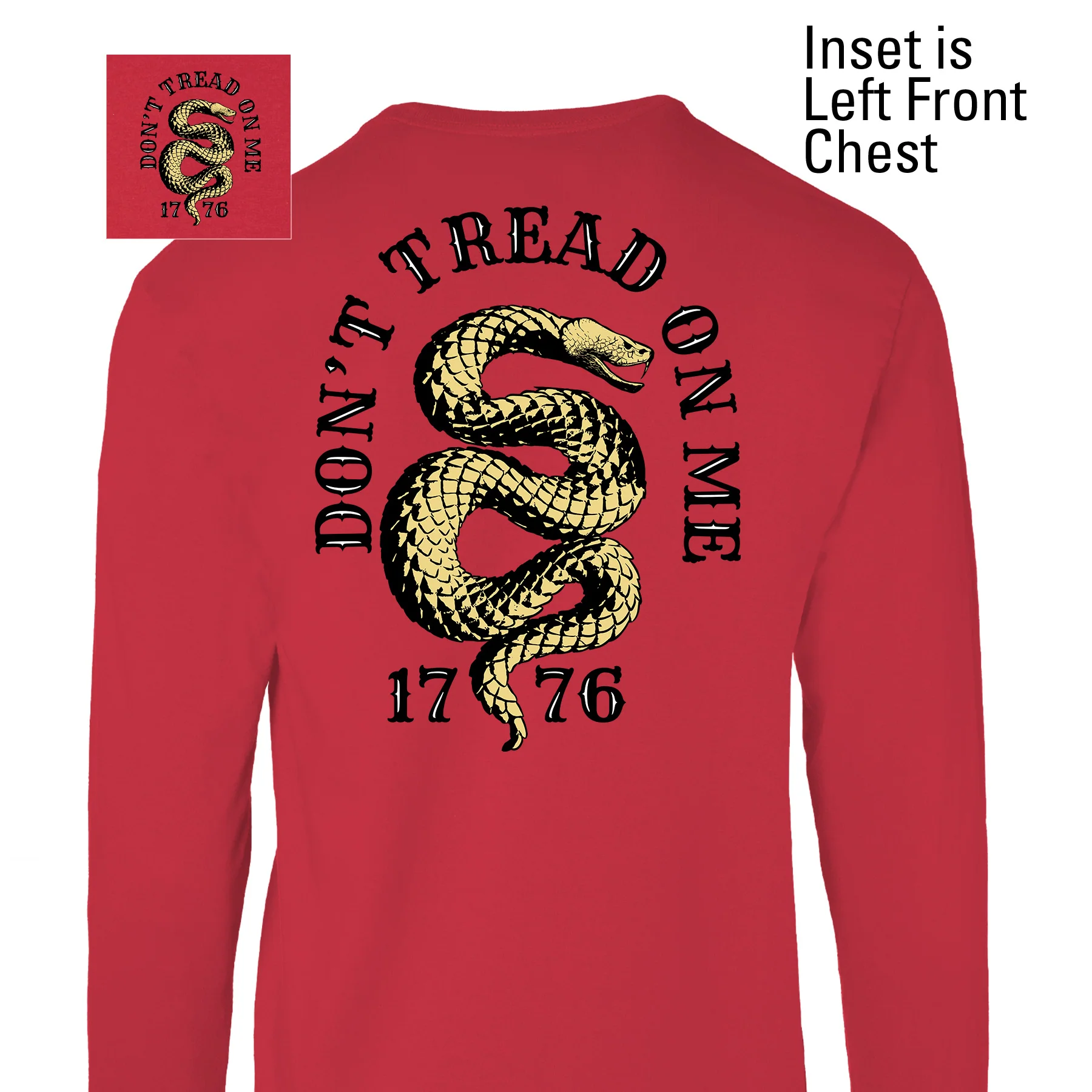 Don’t Tread On Me 1776 Long Sleeve T-Shirt - Image 2