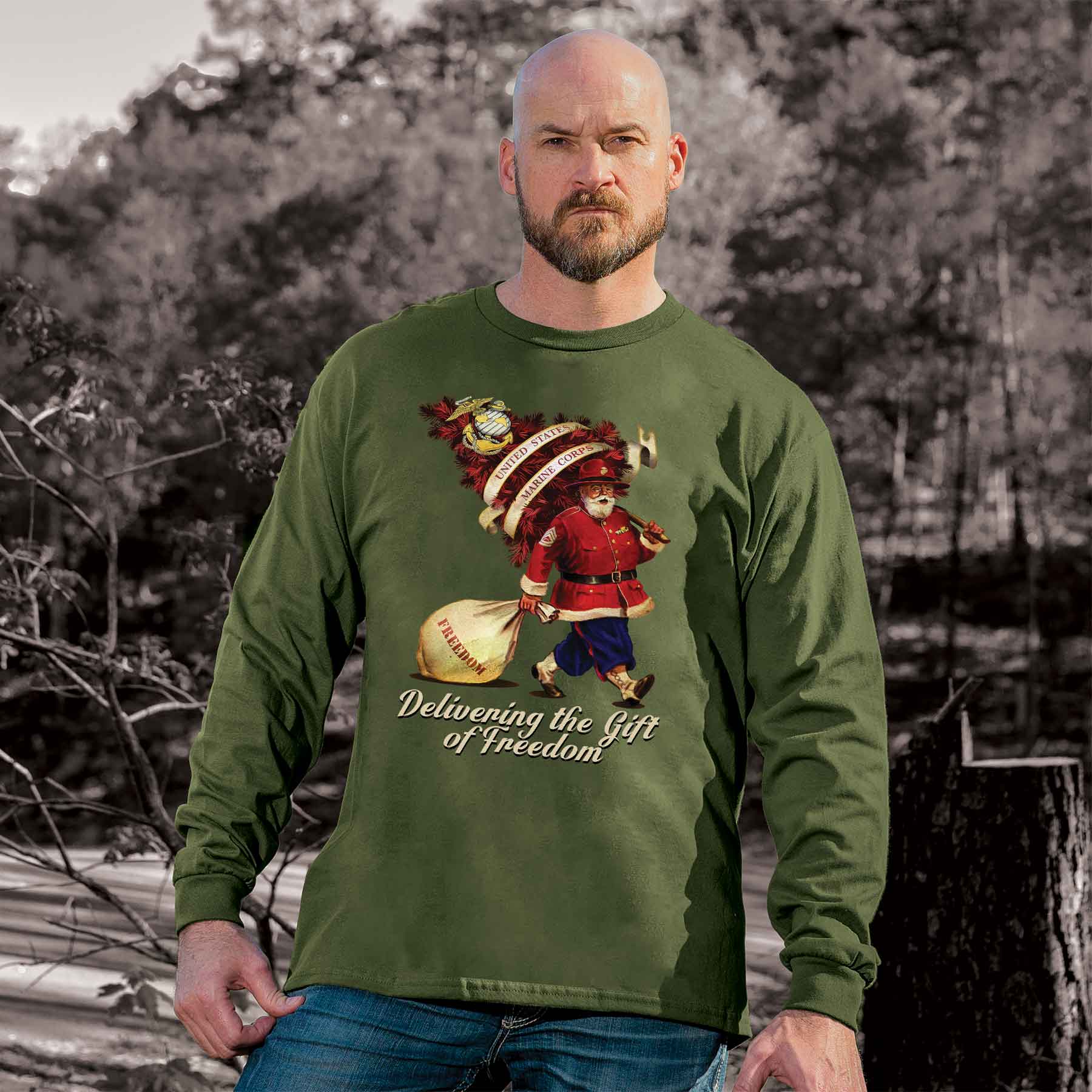 USMC Santa's Gift of Freedom Long Sleeve - Image 3