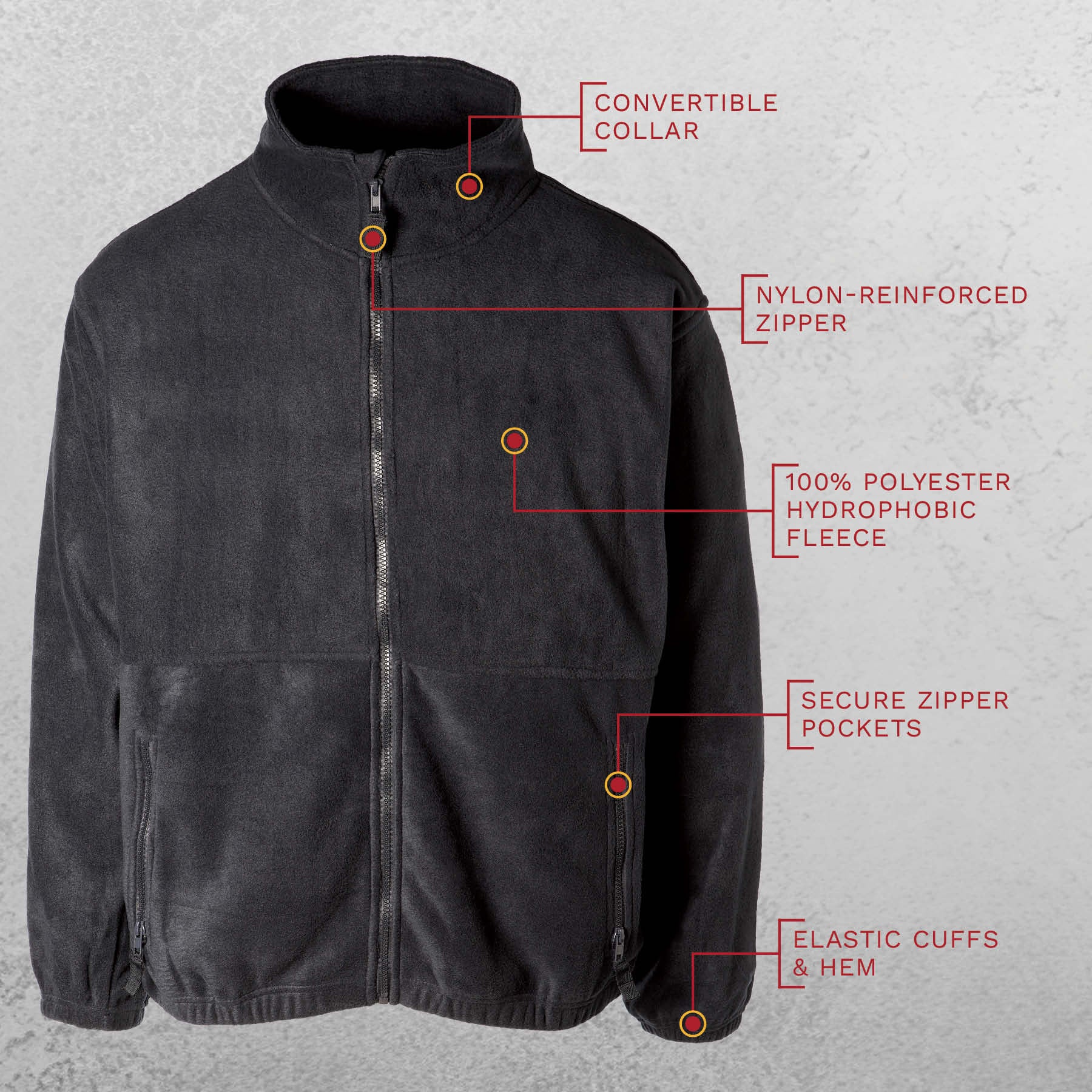 Marine Corps MOS Embroidered Fleece Full Zip - Image 5