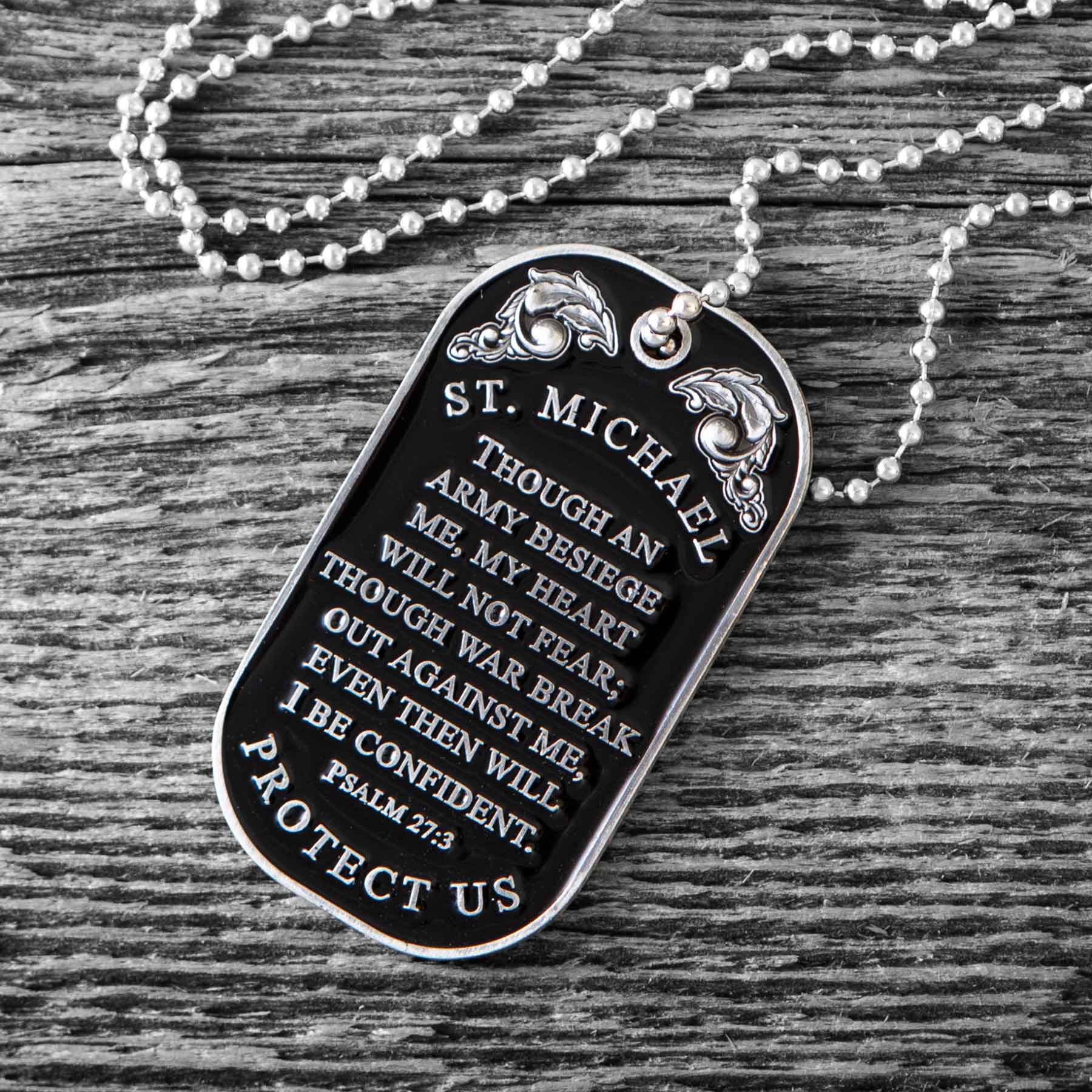 St. Michael Dog Tag Pendant - Image 4