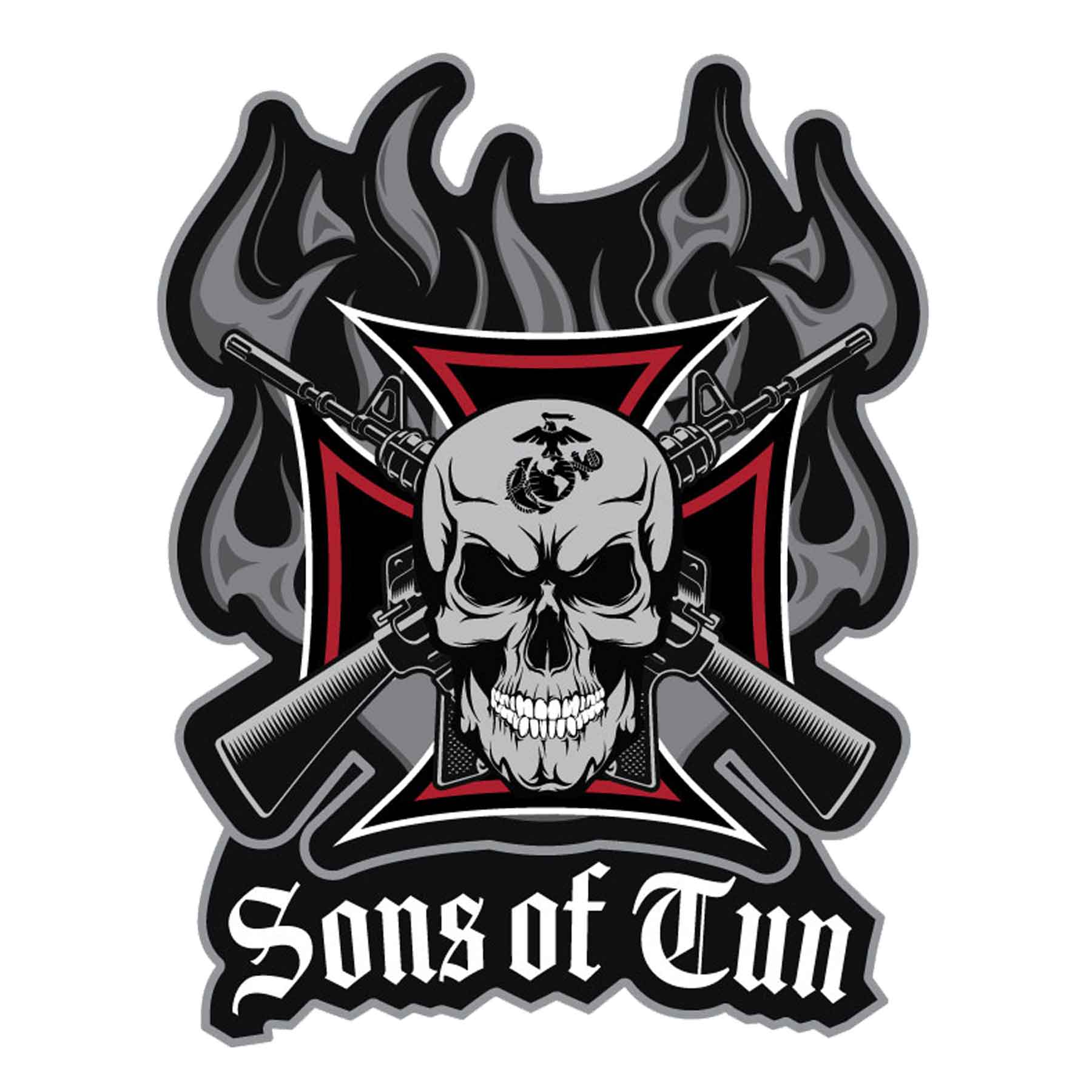 USMC Sons of Tun Flame 10" Patch