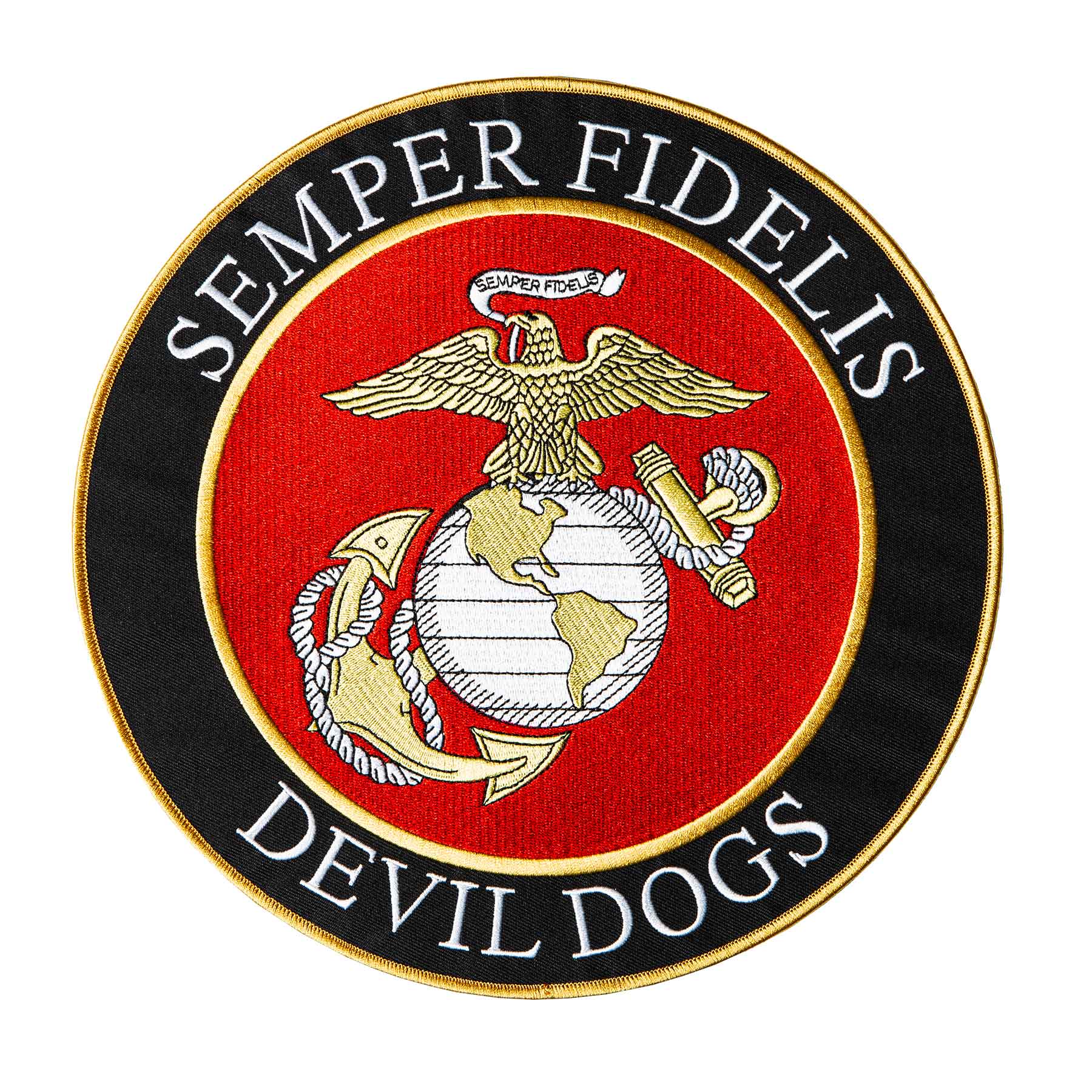 USMC Semper Fidelis Devil Dogs 10 inch Patch