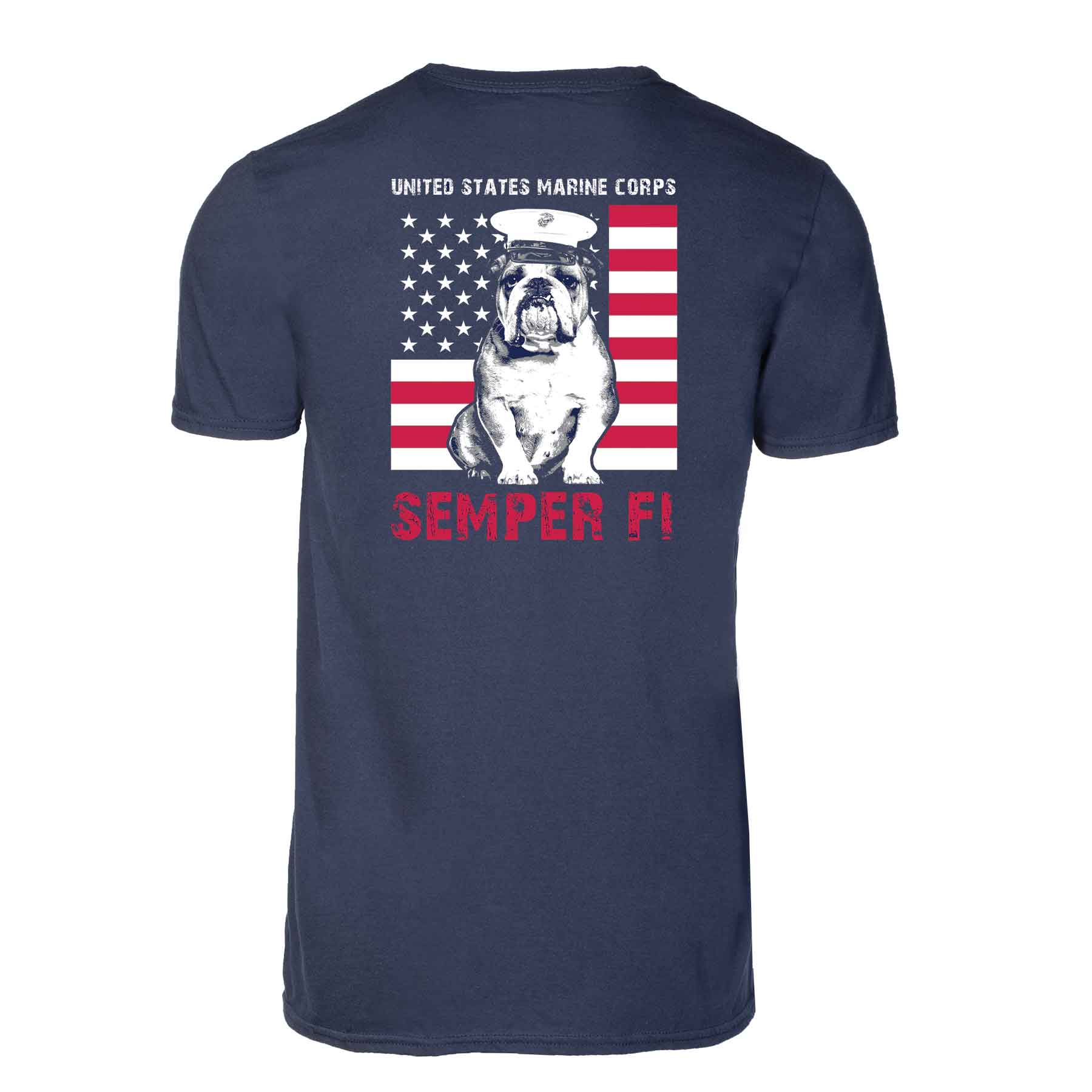 Dress Blues Bulldog Back With Front Pocket T-shirt - Image 4