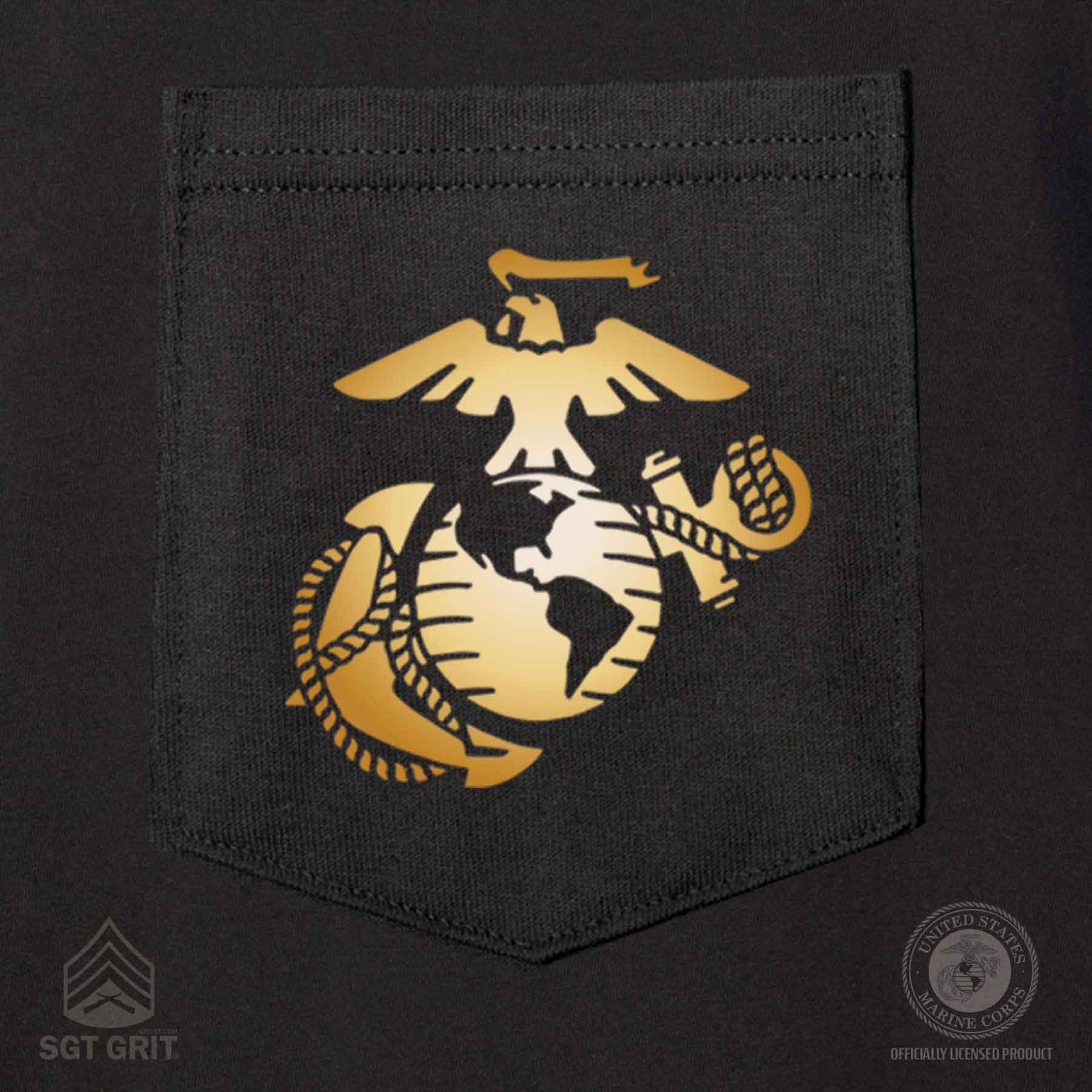 Western Jarhead Back With Front Pocket T-shirt - Image 3