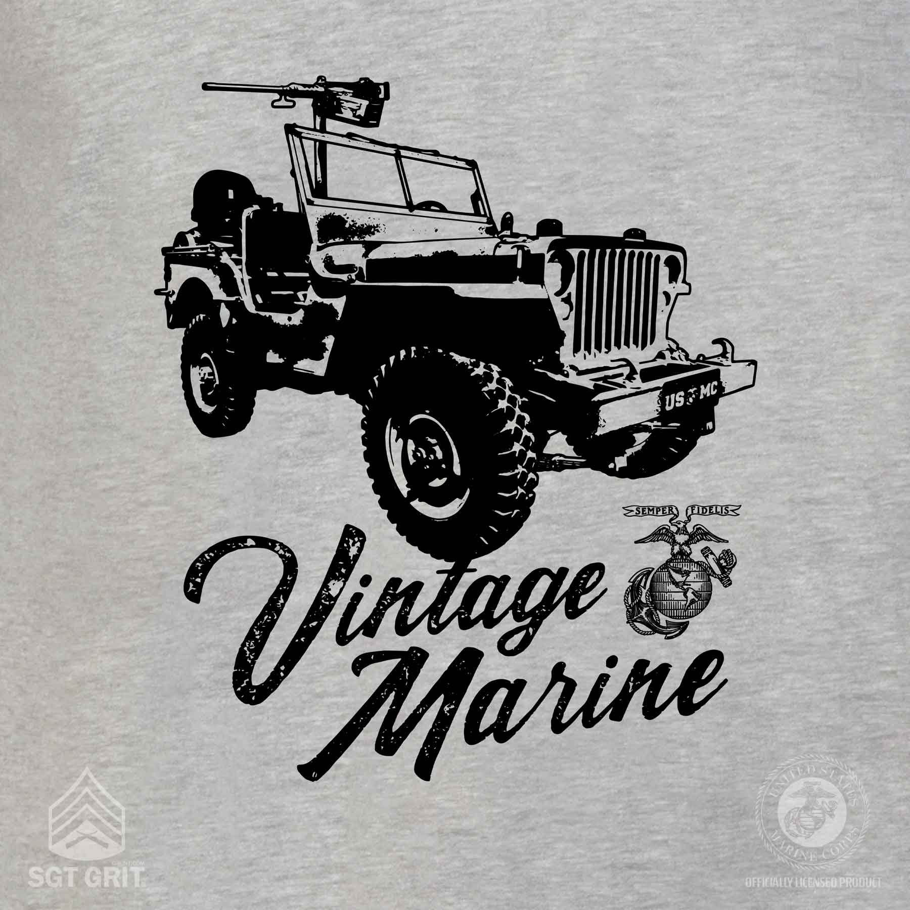 Vintage Marine Back With Front Pocket T-shirt - Image 7