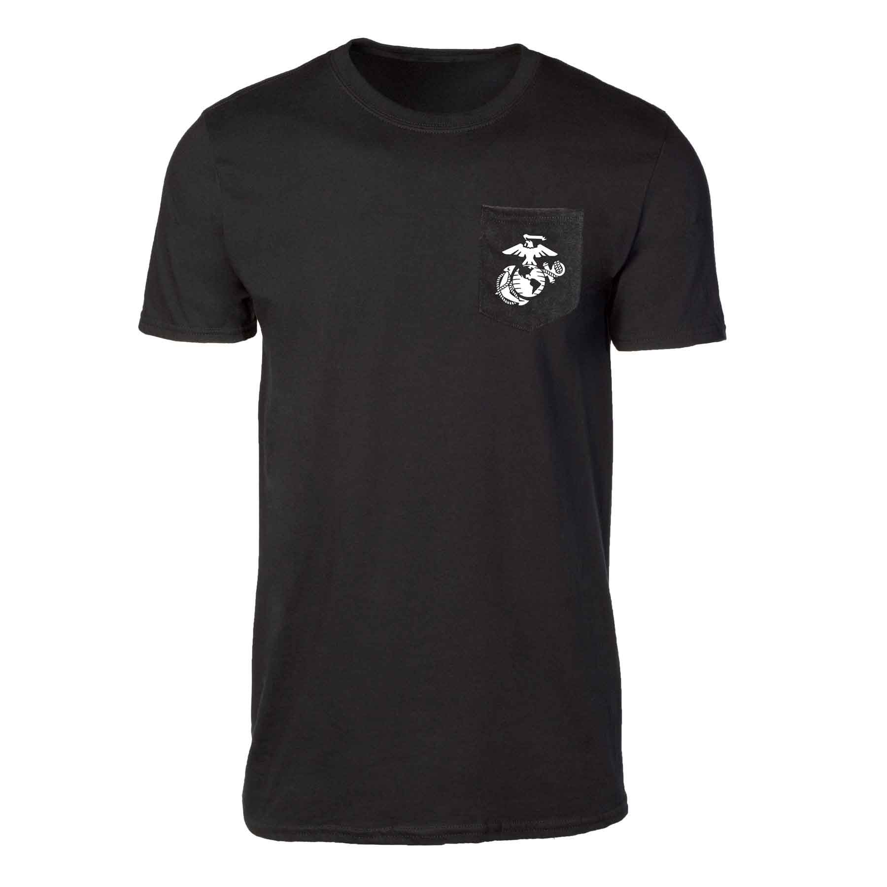 Born In A Tavern Back With Front Pocket T-Shirt - Image 4