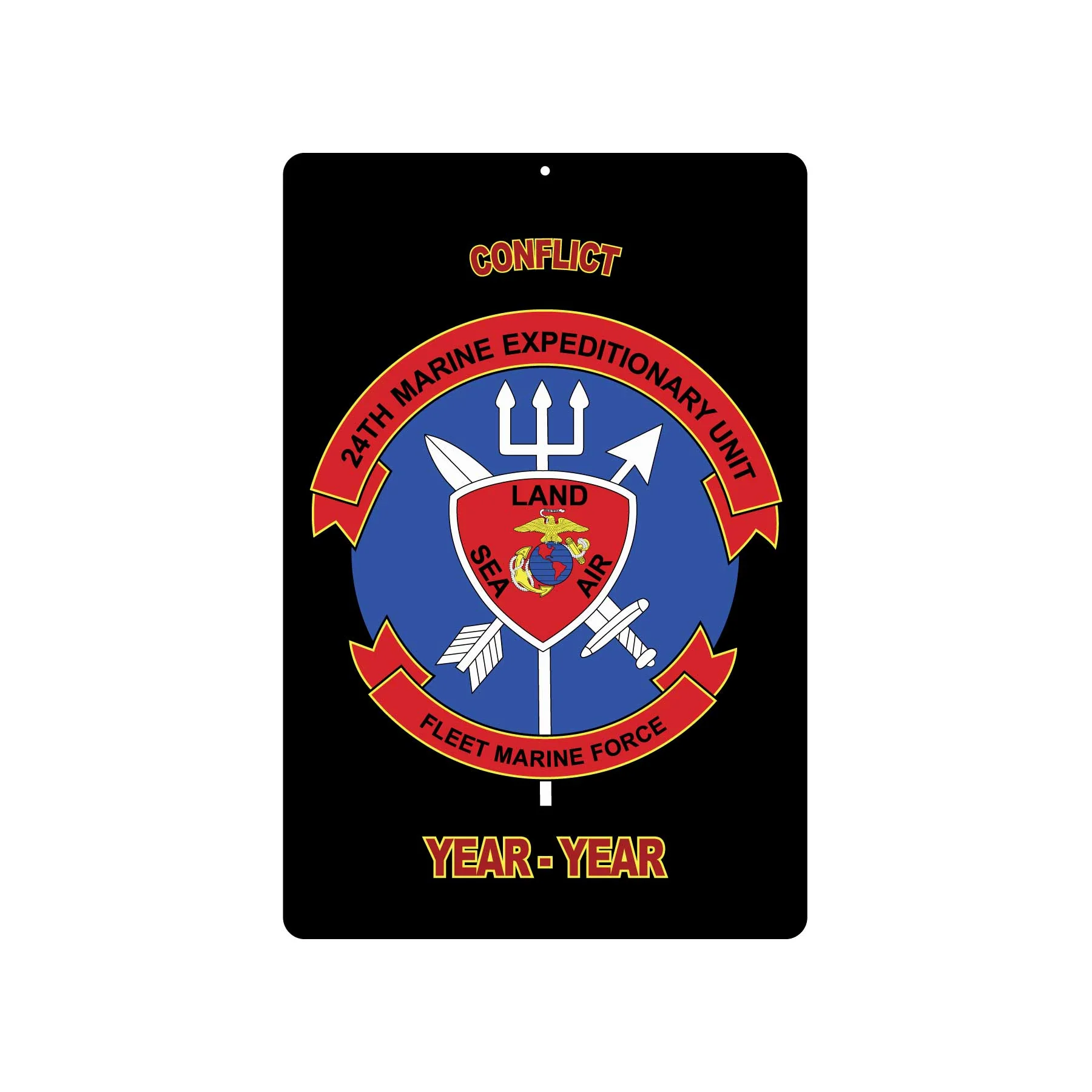 24th MEU Fleet Marine Force Metal Sign