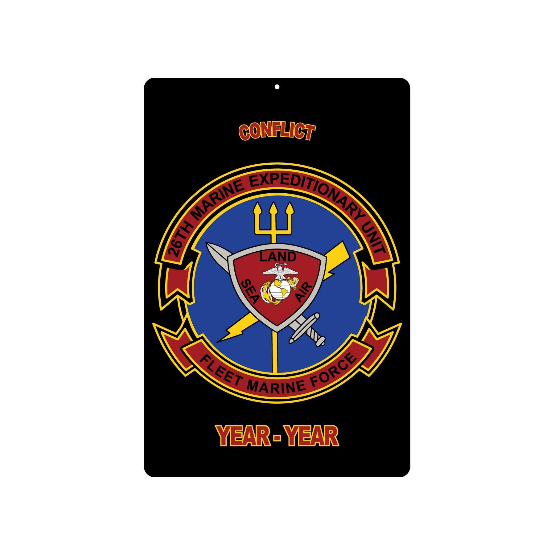 26th Marines Expeditionary Unit FMF Metal Sign - Image 2