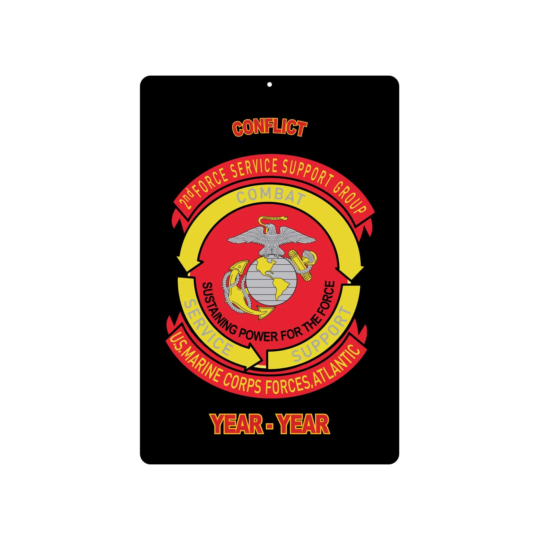 2nd FSSG US Marine Corps Forces, Atlantic Metal Sign