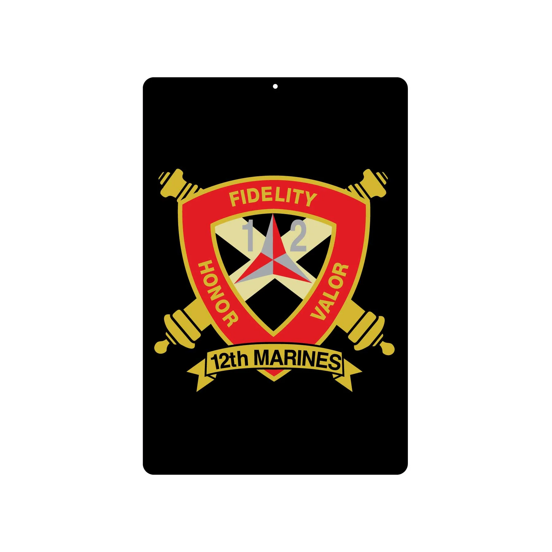 12th Marines Regimental Metal Sign