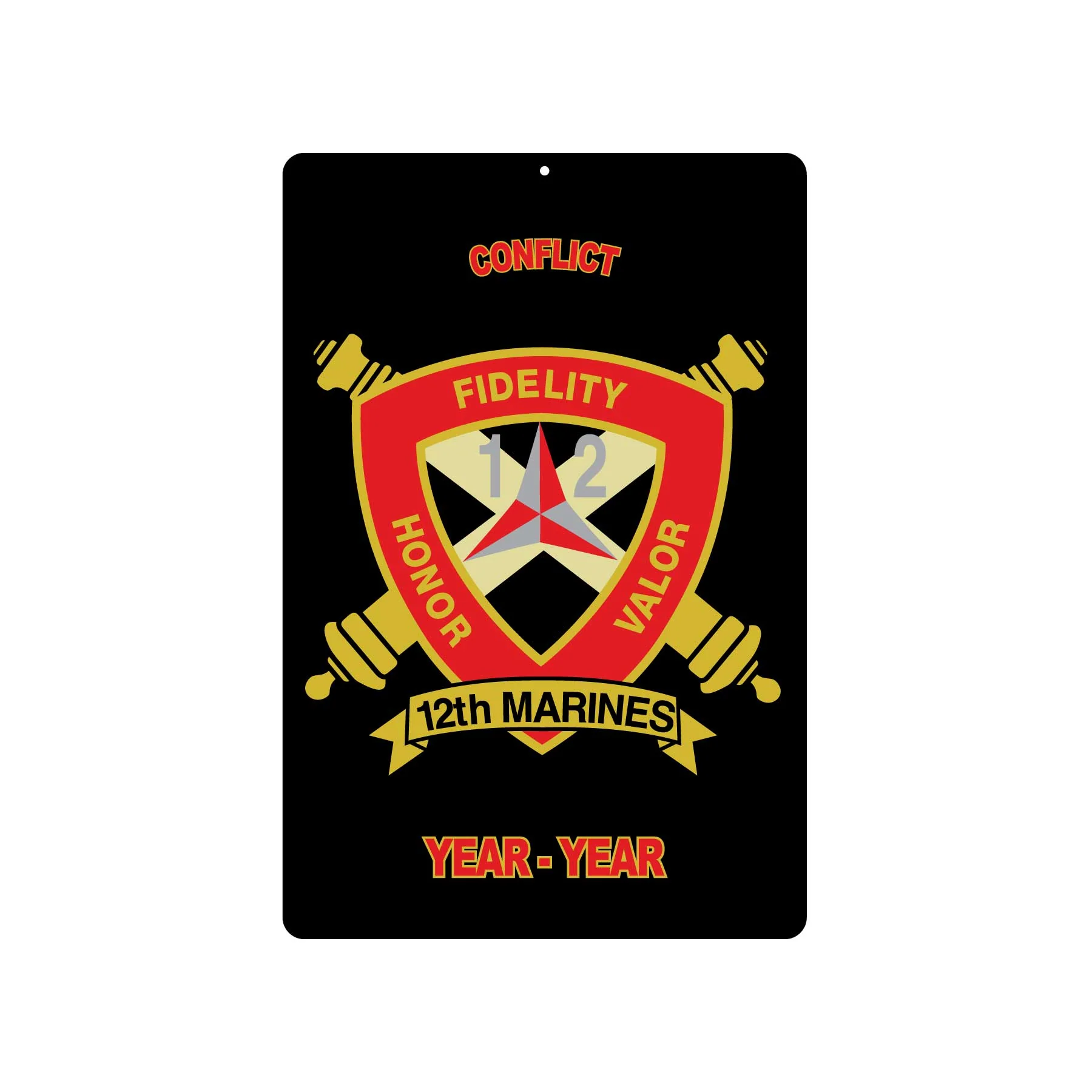 12th Marines Regimental Metal Sign - Image 2