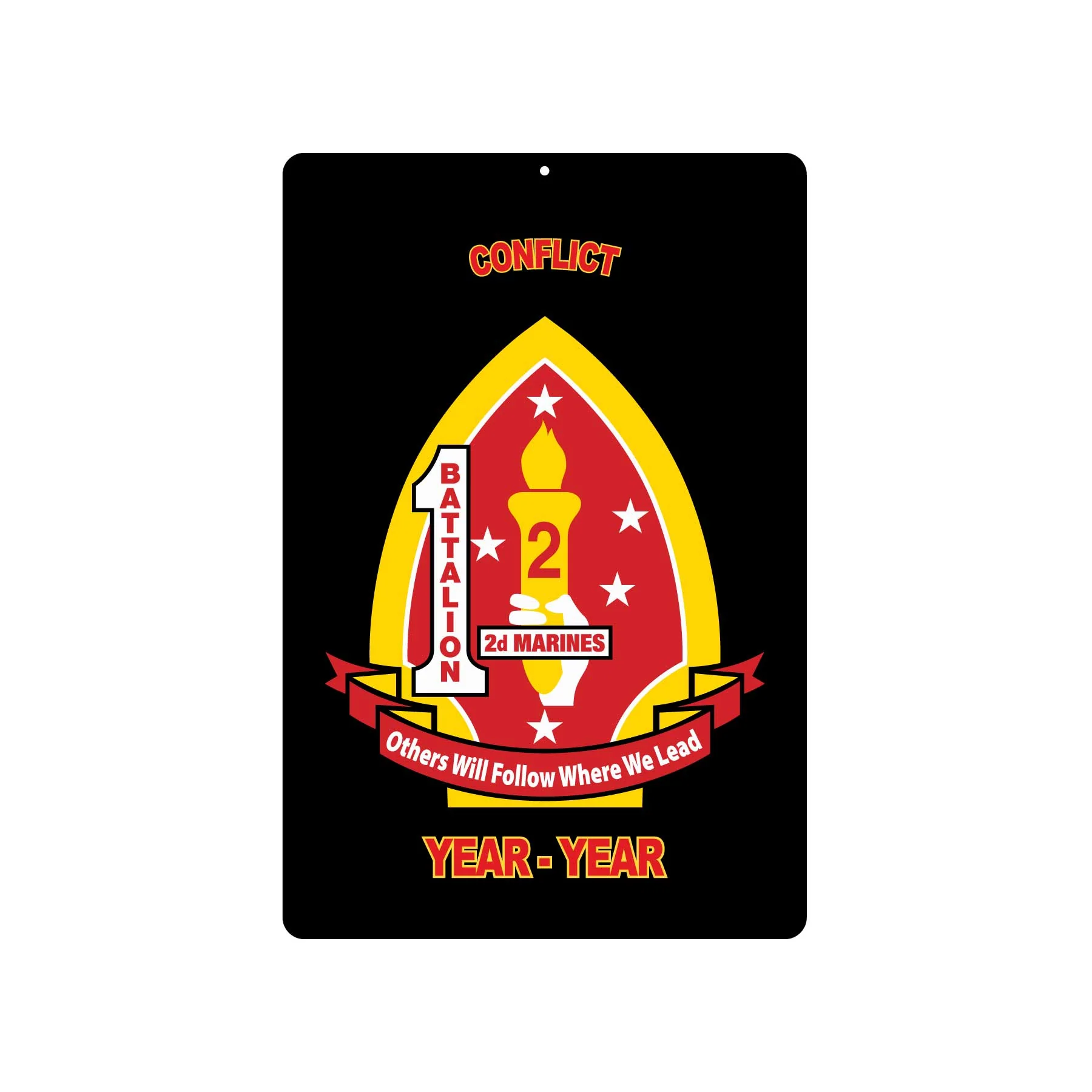 1st Battalion 2nd Marines Metal Sign - Image 2