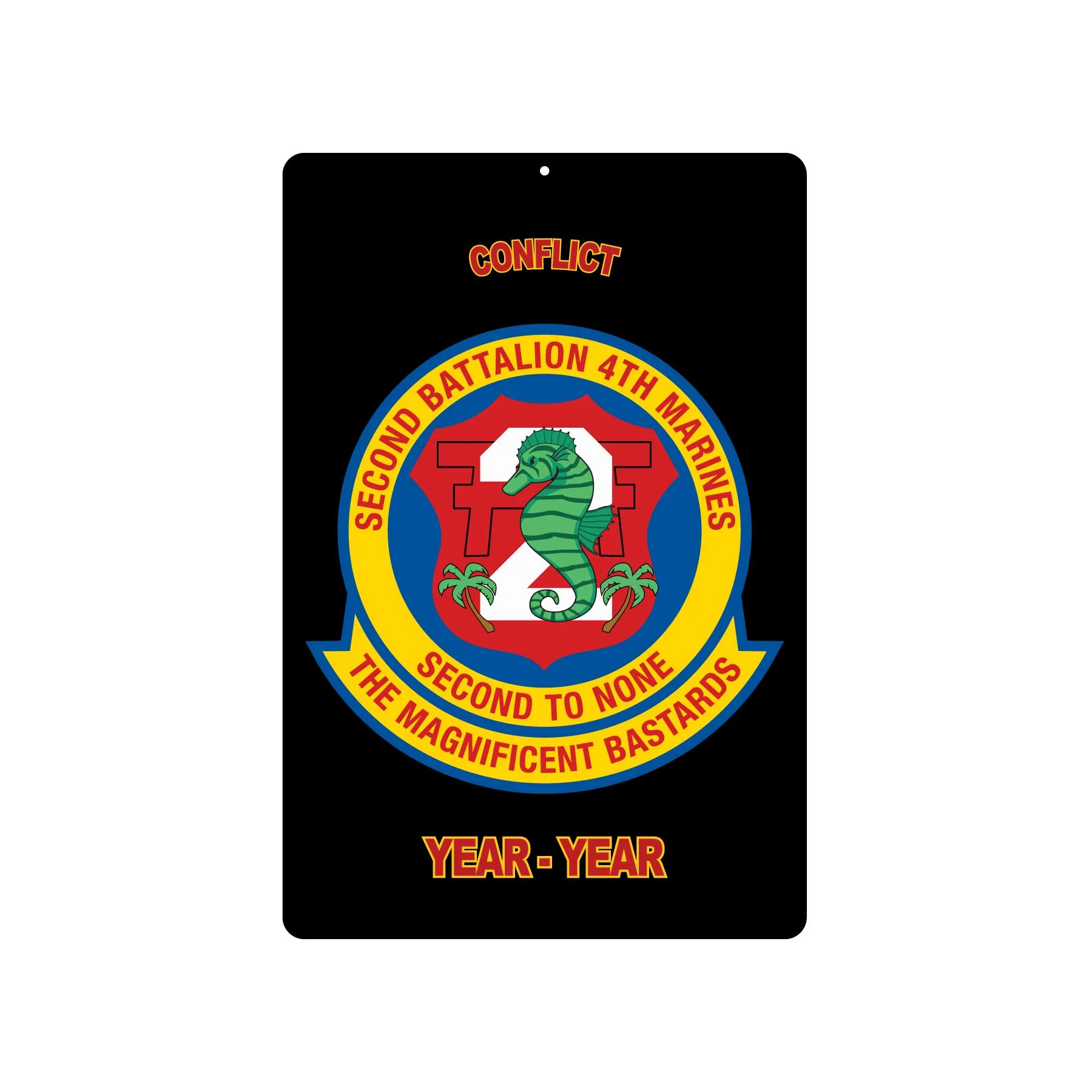 2nd Battalion 4TH Marines Metal Sign - Image 2